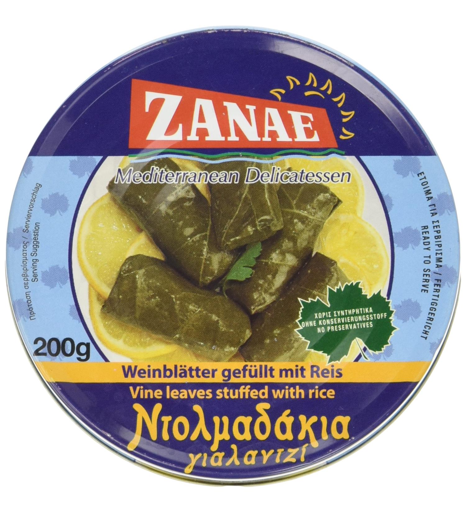 Zanae Vine Leaves with Rice in Oil - Pack of 3 (3 x 200g) | Premium Greek Delicacy - Buy Online Internationally - Buy Online on GoSupps.com