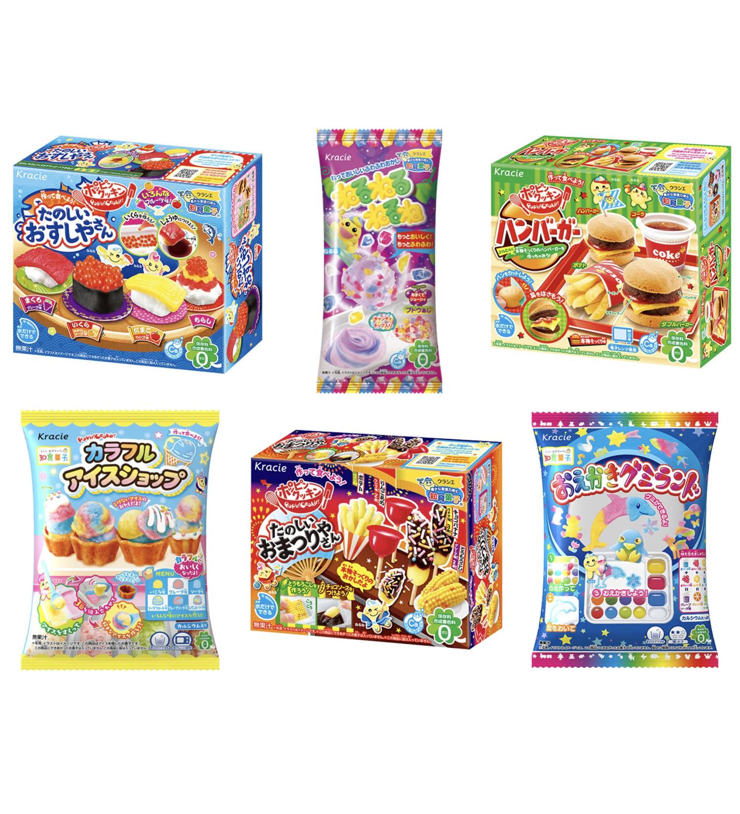 Kracie Popin Cookin Lot de 6 kits de bonbons pour hamburger sushis festival gel e magasin de cr me glac e Nerunerune - Buy Online on GoSupps.com