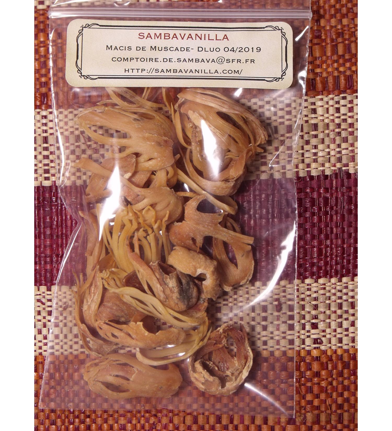 Sambavanilla Madagascar nutmeg flakes x 25 grams