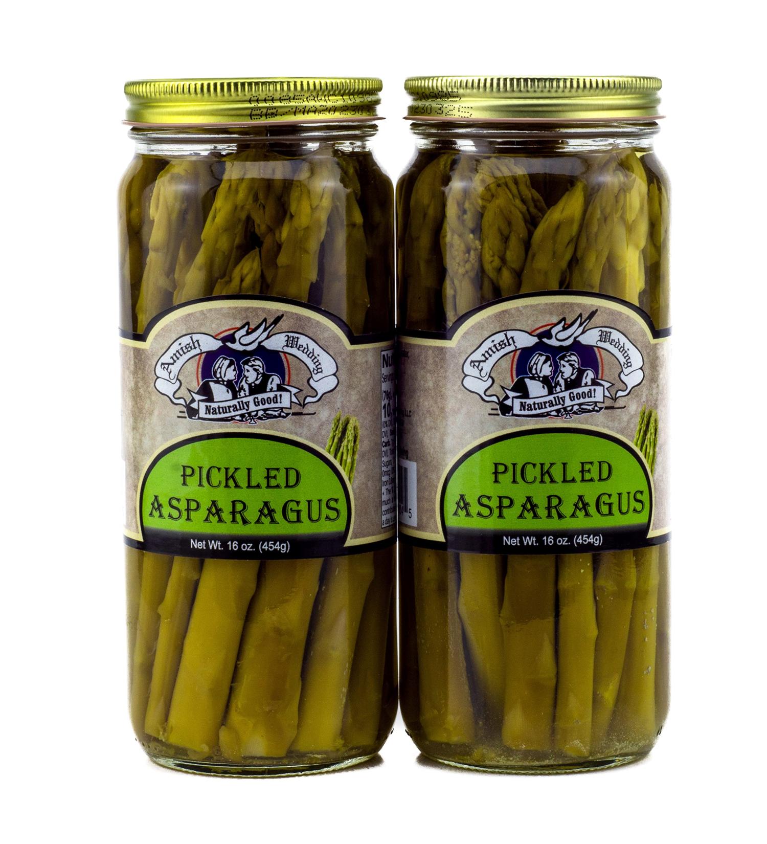 Amish Wedding Foods Pickled Asparagus 16 oz - Pack of 2 | Delicious and Fresh - Buy Online on GoSupps.com
