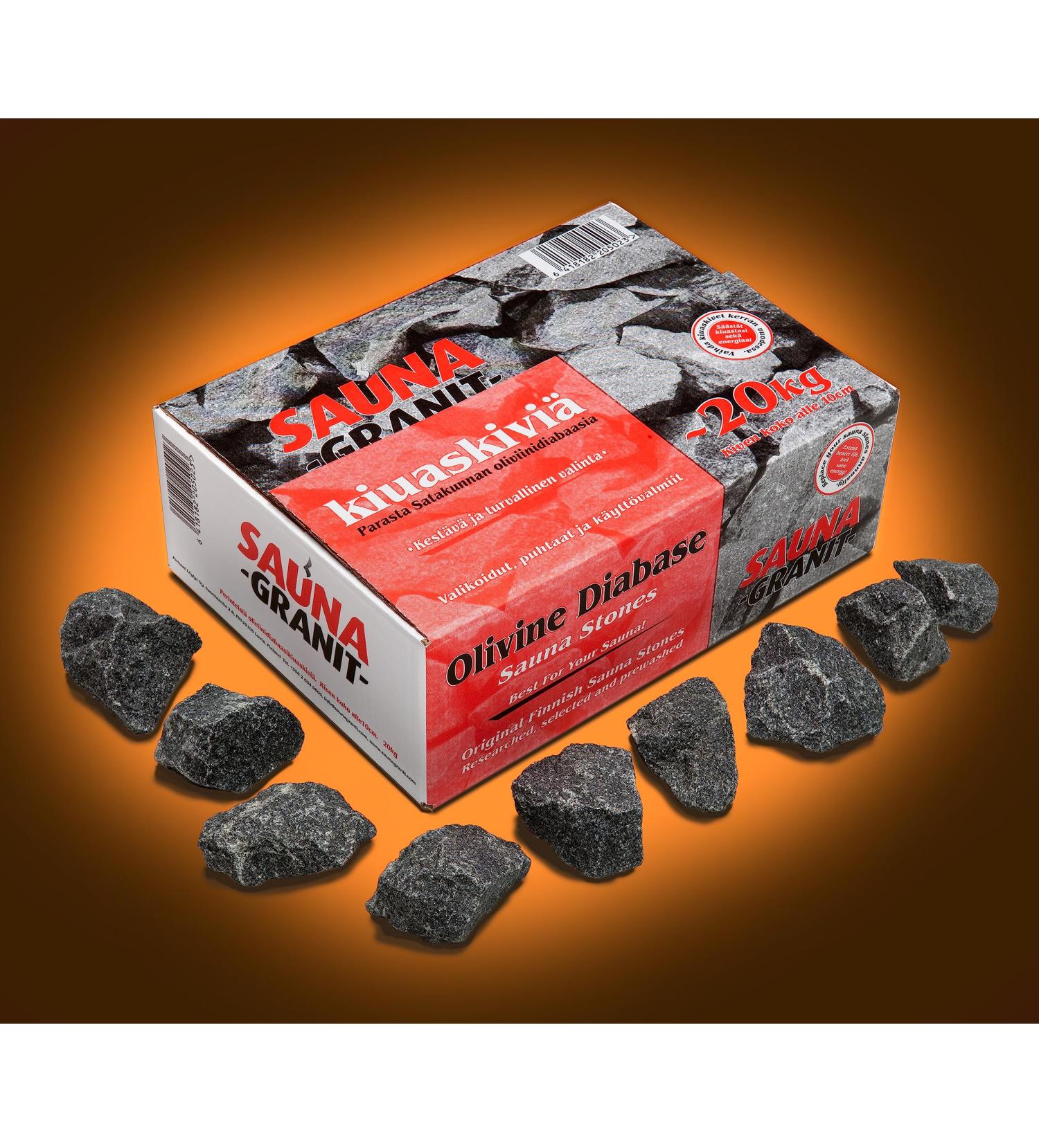 High-Quality 20kg Sauna Stones - Perfect for Relaxation & Wellness | International Shipping Available - Buy Online on GoSupps.com