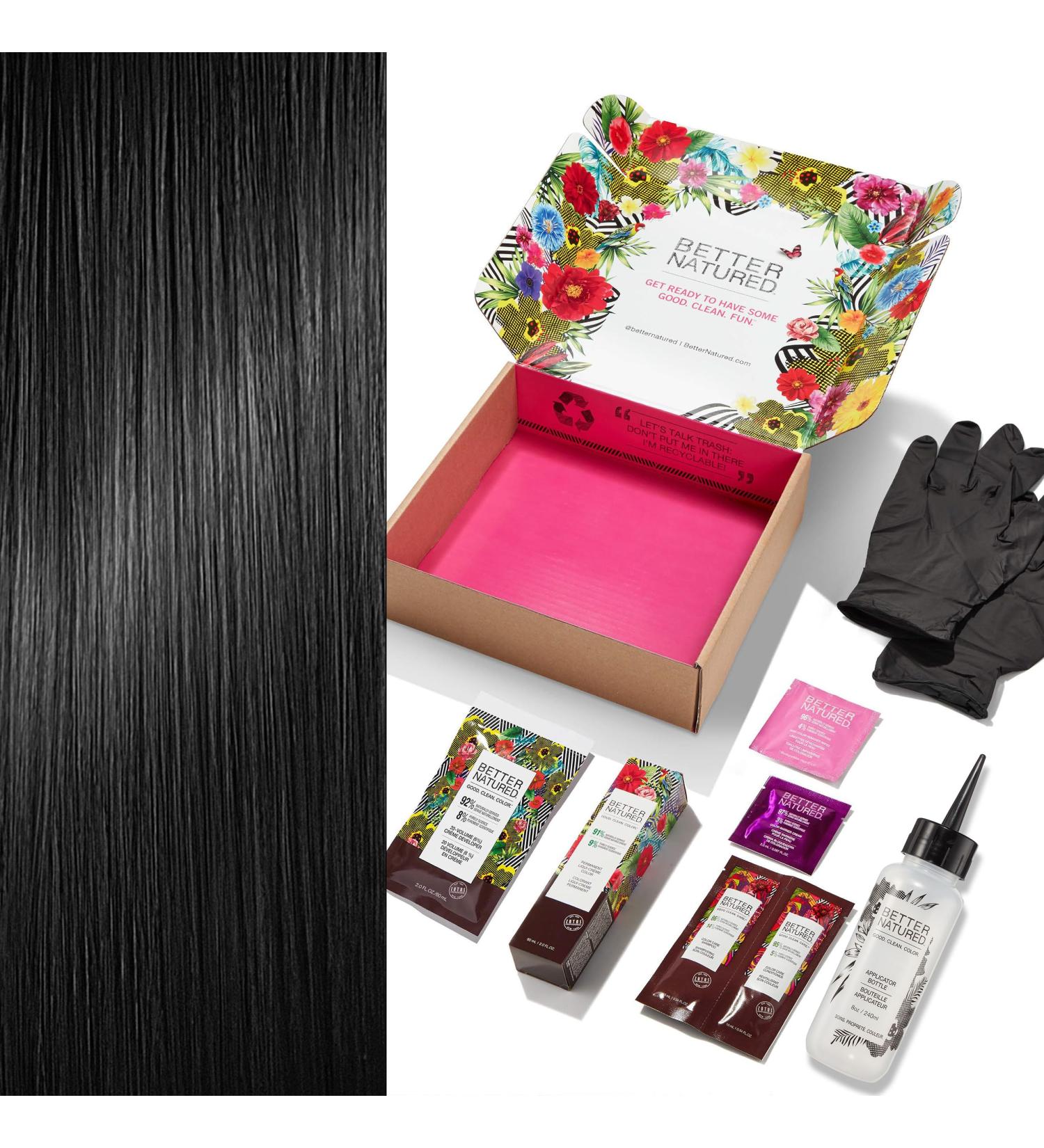 1N Black Permanent Hair Color Dye Kit - Long-Lasting Radiant Color Developer Barrier Cream & More - Shop Now - Buy Online on GoSupps.com