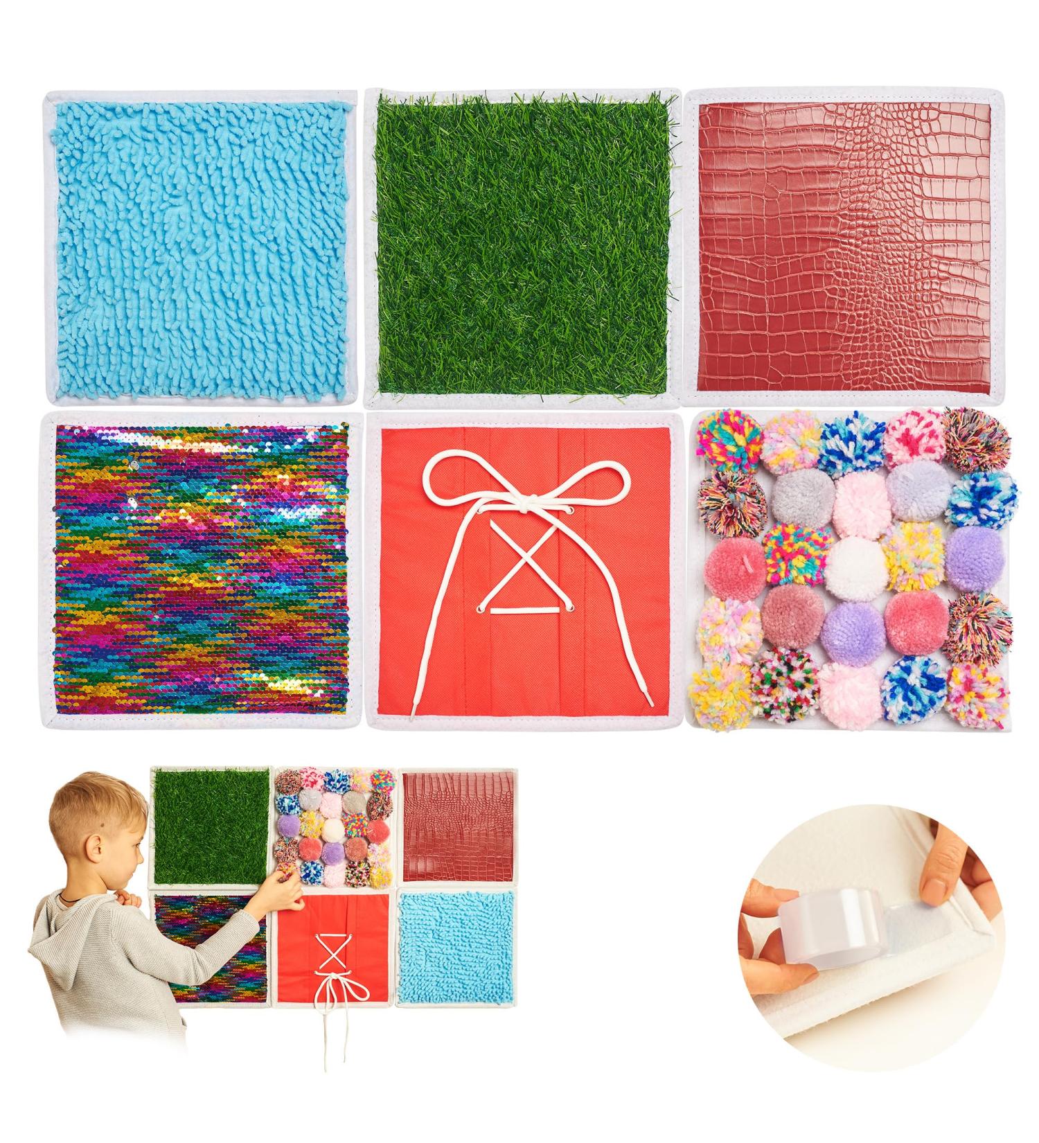 Sensorism Mats for Children | Tactile Memory Sensory Mats Set | Occupational Therapy & Montessori Material | 6-Piece Set - Buy Online on GoSupps.com