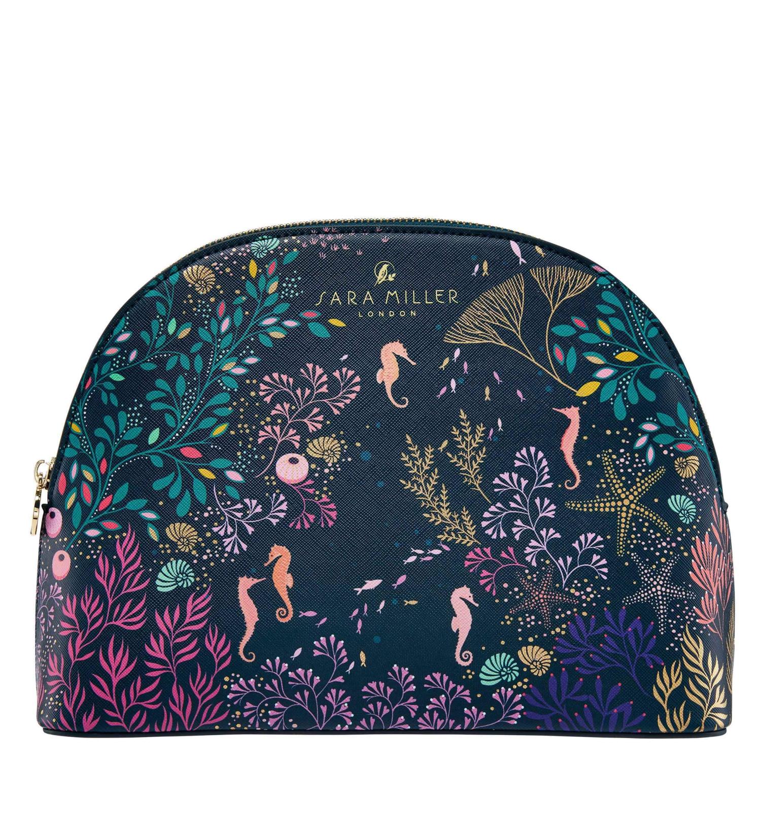 Sara Miller Beauty Underwater Spa Cosmetic Bag - Large Navy Organizer for Travel & Skincare - Buy Online on GoSupps.com