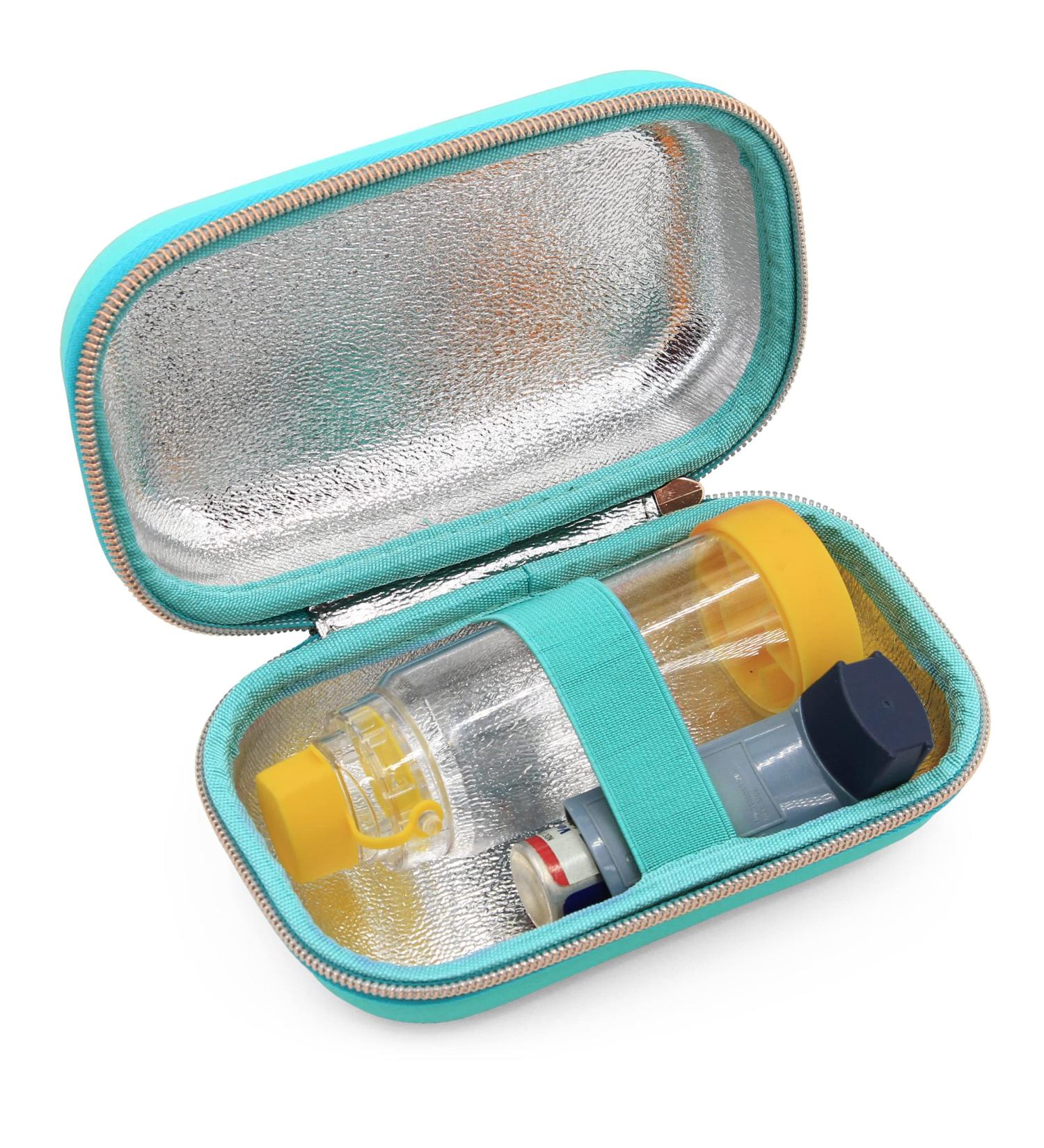 CASEMATIX Turquoise Asthma Inhaler Case for Travel Fits Spacer Mask and Accessories Case Only - Buy Online on GoSupps.com