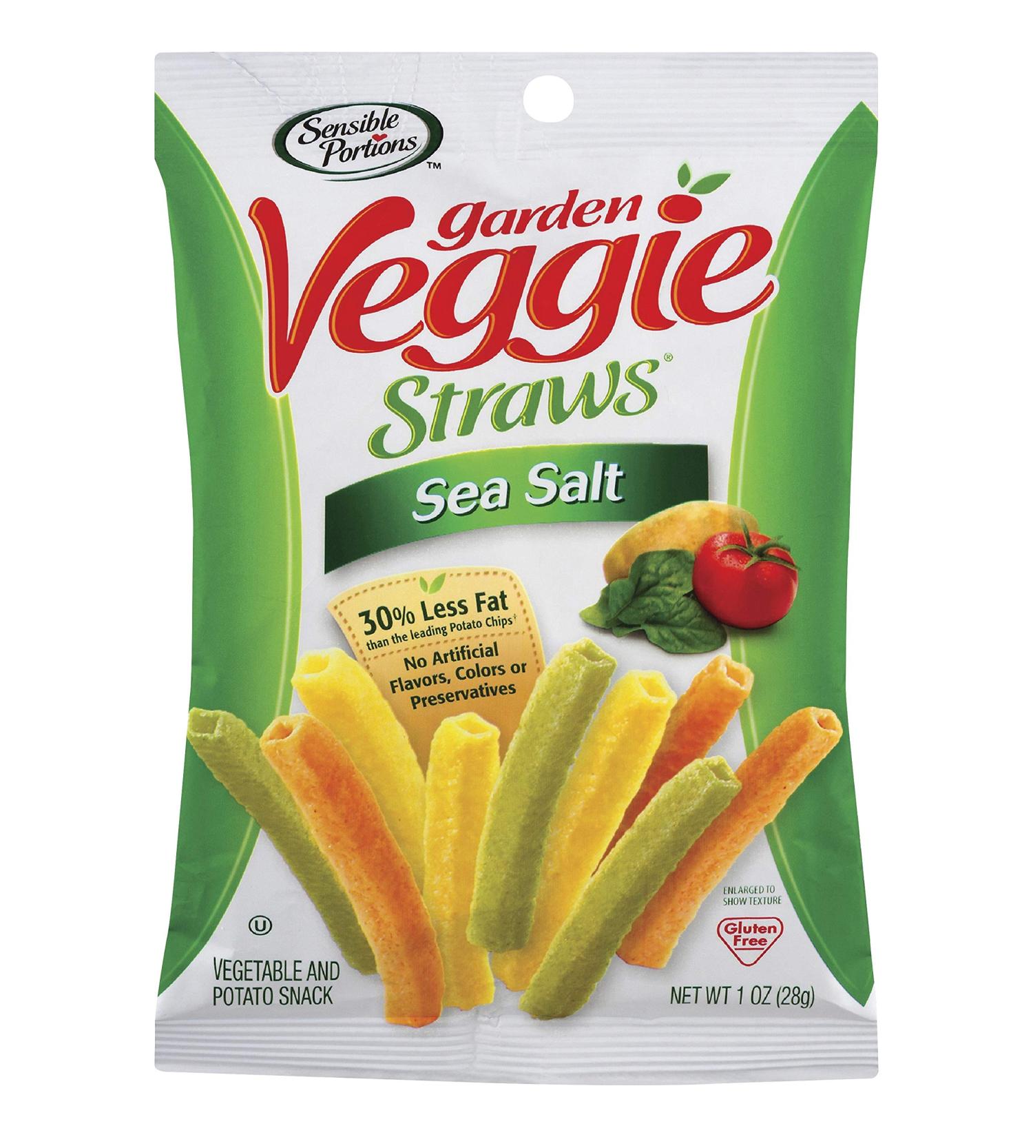 Sensible Portions Garden Veggie Straws - Sea Salt Snack Size (8 Pack, 1 Oz) - Buy Online on GoSupps.com
