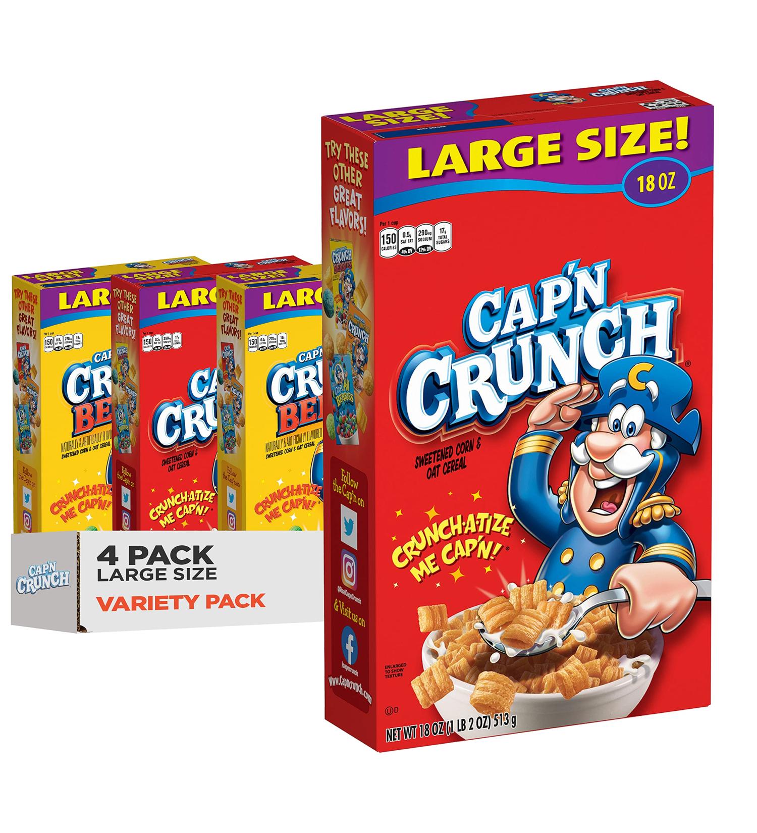 Cap'n Crunch 2 Fl Variety Pack - Delicious Cereal Combos for Every Crunch Lover - Buy Online on GoSupps.com