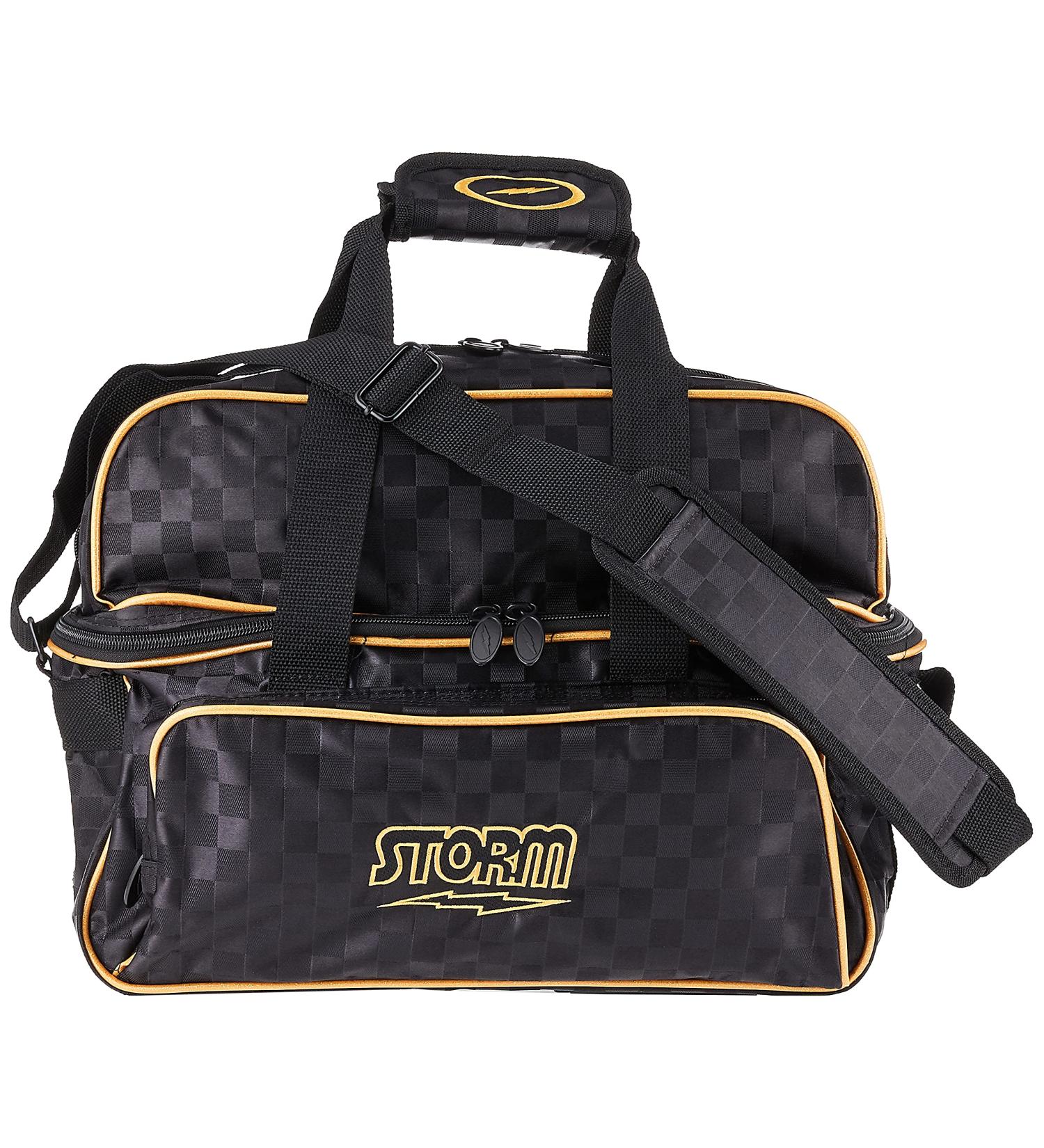 Storm 2 Ball Tote Deluxe - Black/Gold | Durable Bowling Bag - Buy Online on GoSupps.com