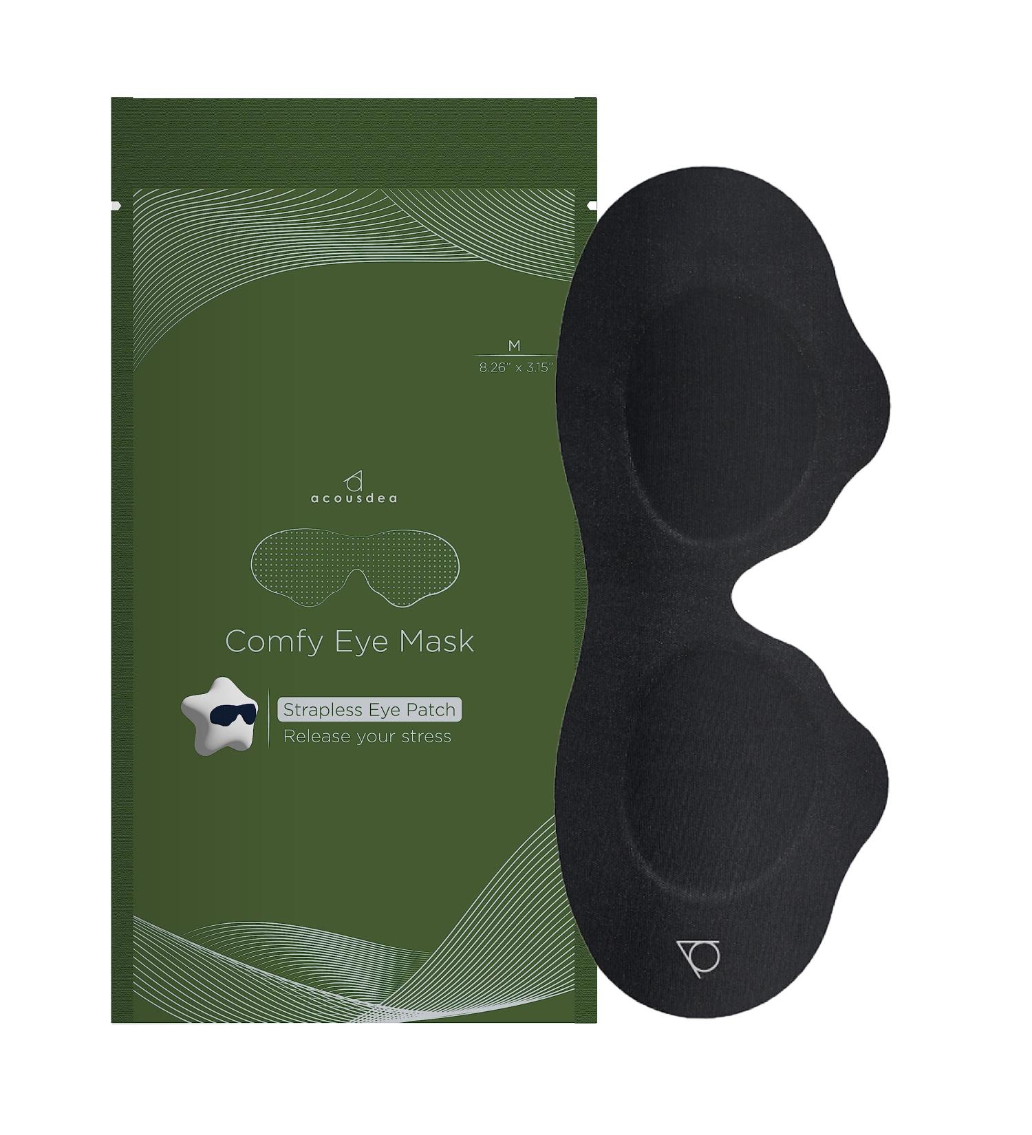 Acousdea No Strap Sleeping Eye Mask for Men and Women - 100% Light Block-Out, Comfortable & Soft - Ideal for Side-Sleepers & Travel - Zero Pressure Eye Mask (Medium) - Buy Online on GoSupps.com
