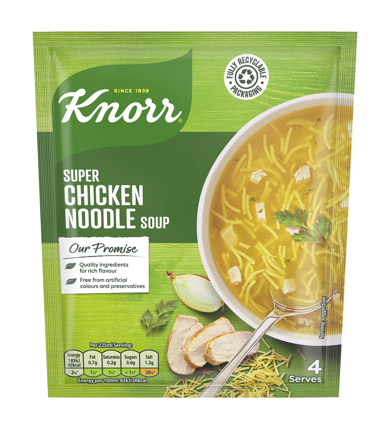 Knorr Super Chicken Noodle Soup Mix - 51g (4 Servings) - Buy Online on GoSupps.com