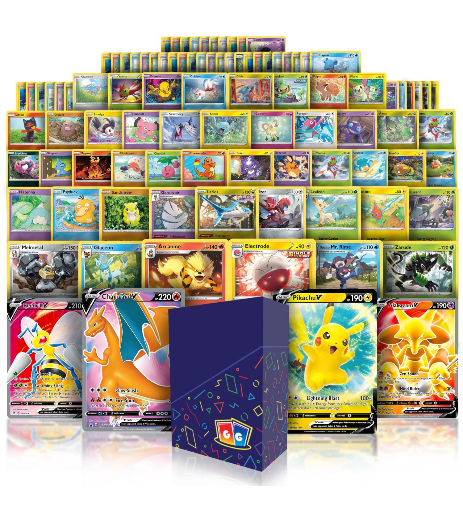 Ultimate Ultra Rare Card Bundle | 4X Ultra Rare Cards | 100+ Cards + 10 Bonus Rare/Holo Foil | Compatible with Pokemon Cards - Buy Online on GoSupps.com
