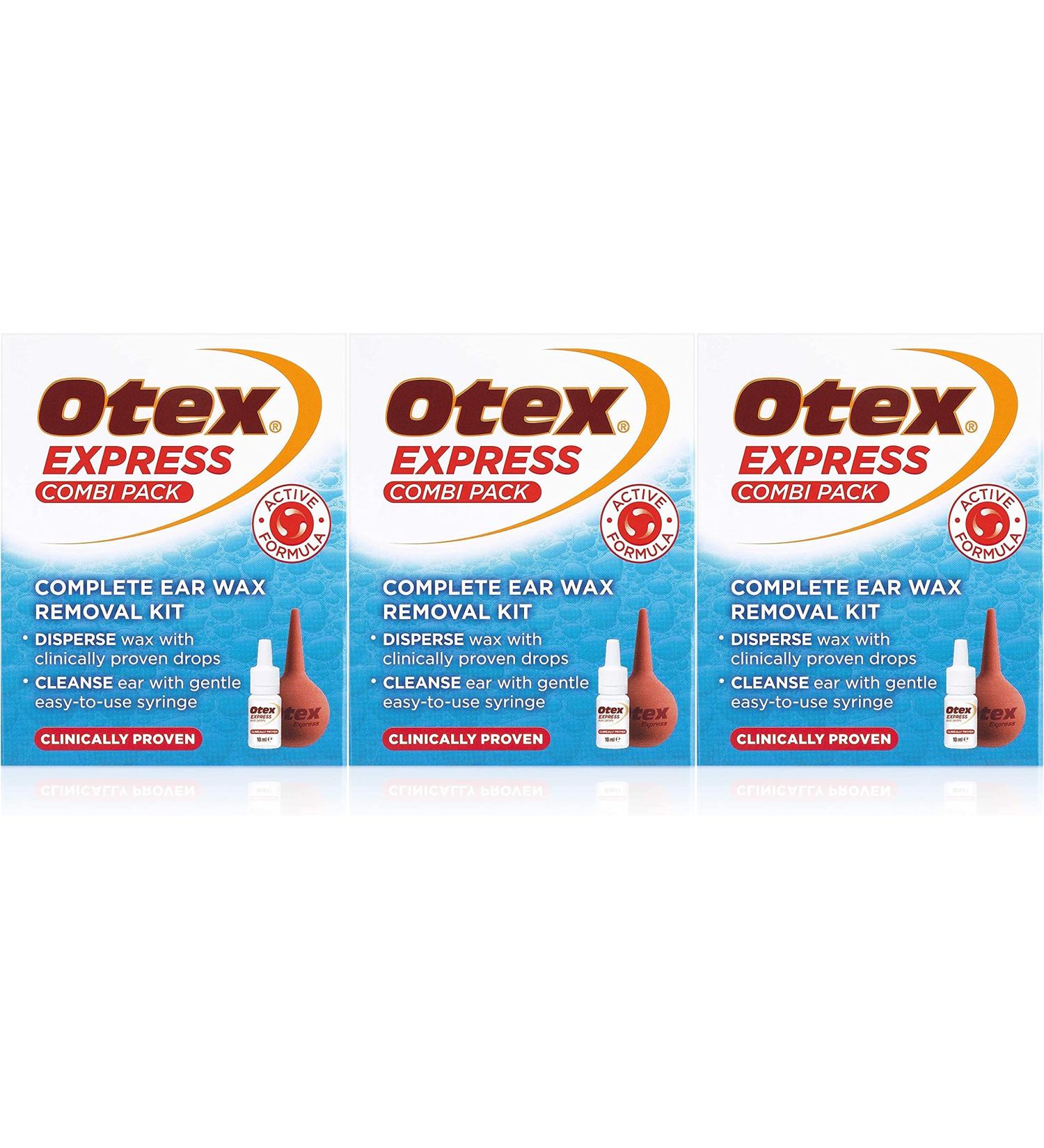 Otex Express Combi Pack Clinically Proven Ear Wax Removal Kit 3 Pack - Buy Online on GoSupps.com