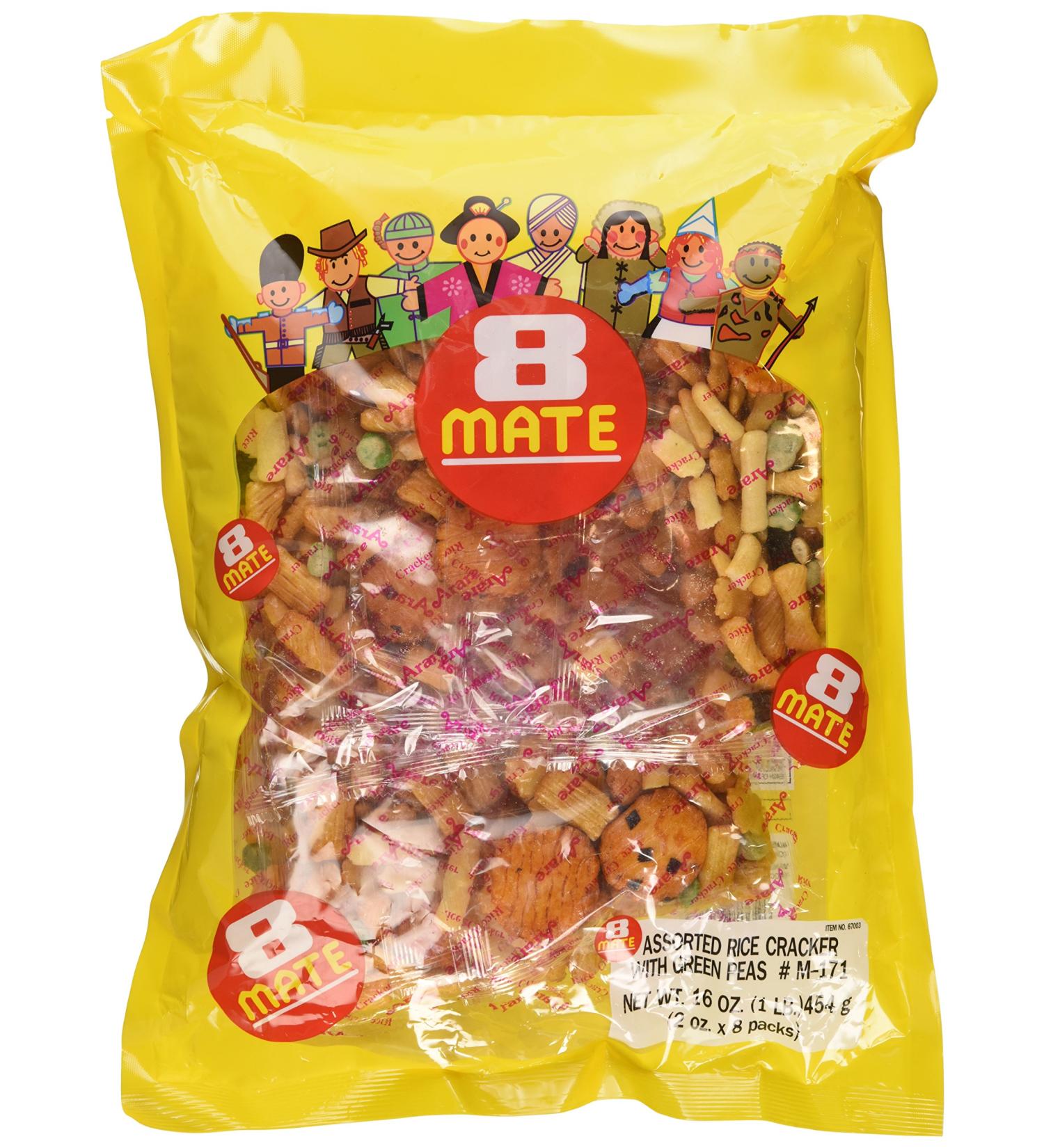 Shirakiku 8-Mate Assorted Rice Crackers 16 Oz - Traditional Japanese Snack Mix - Buy Online on GoSupps.com