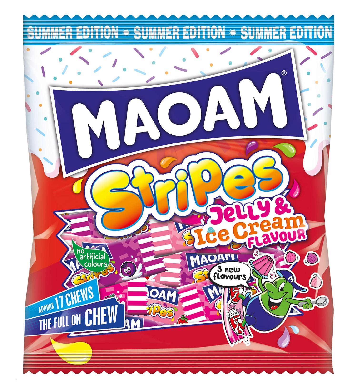 MAOAM Stripes Jelly & Ice Cream Sweets Sharing Bag 140g - Buy Online on GoSupps.com