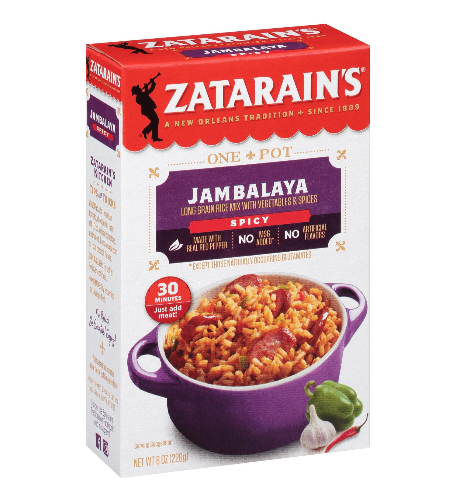 Zatarain's Spicy Jambalaya 8 oz - Pack of 12 | Authentic New Orleans Flavor - Buy Online on GoSupps.com