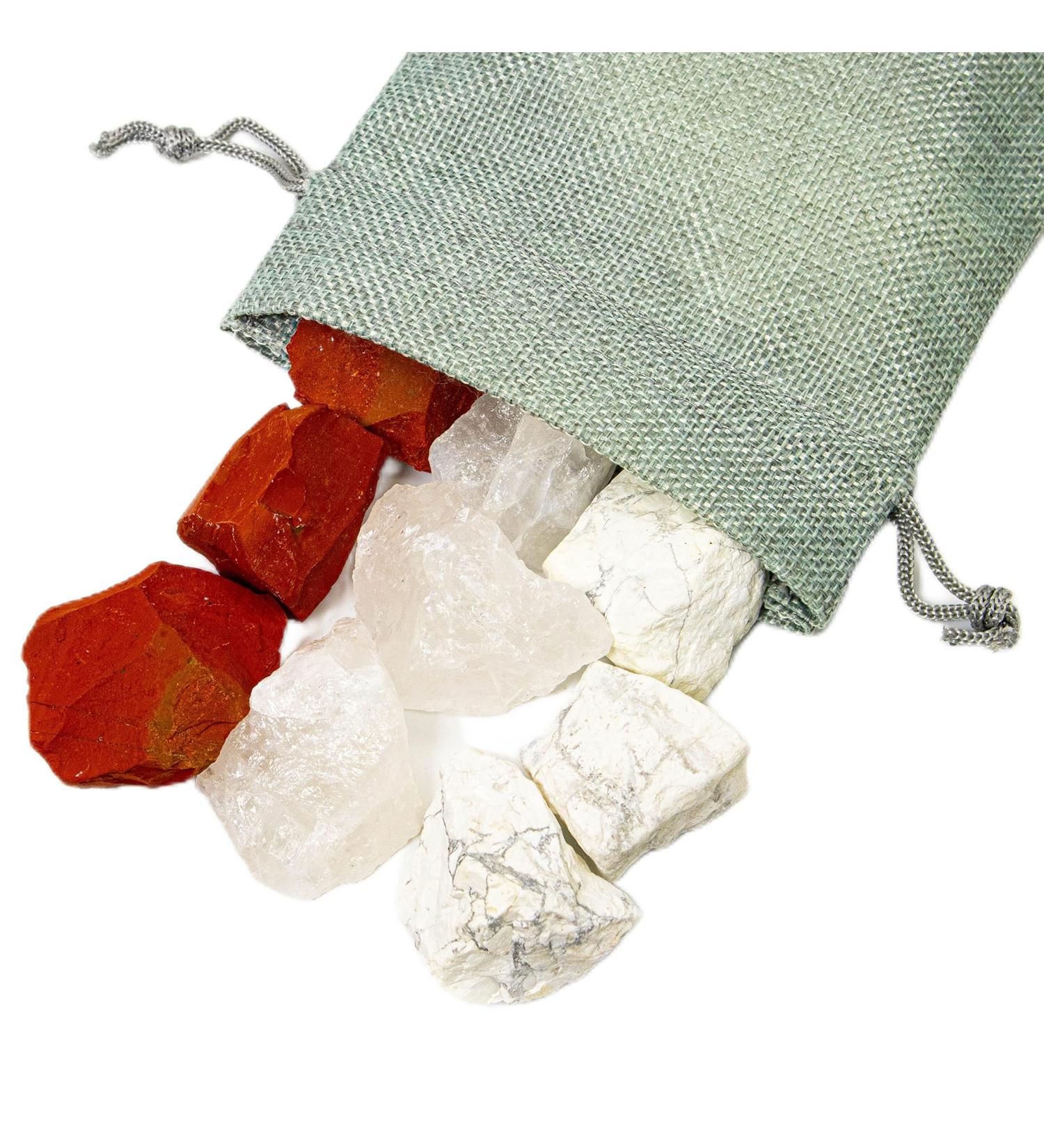 Fit and Slim 350g - 100% Natural Stones in Jute Bags | Premium Healing Gem Water Mixture | Spring Water Cleaned - Buy Online on GoSupps.com