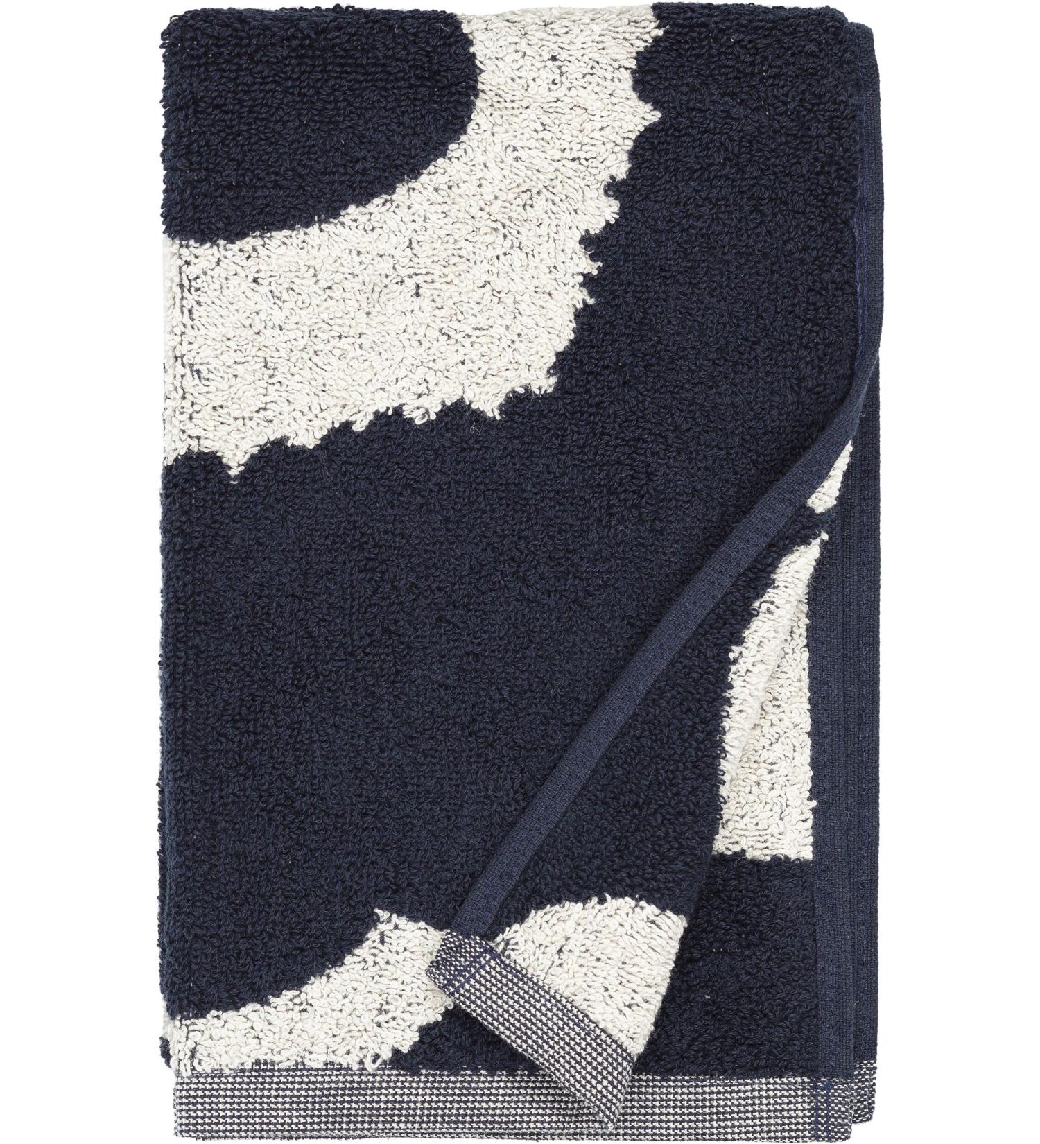 MARIMEKKO Unikko Dark Blue Guest Towel | Terry Cotton Blue Poppy Design - Buy Online on GoSupps.com