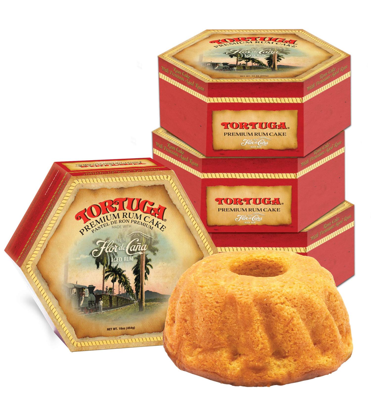 TORTUGA Caribbean Flor de Cana Rum Cake w/Walnuts - 16 oz - 4 Pack | Premium Gourmet Gift for Christmas | Stocking Stuffers & Gift Baskets - Buy Online on GoSupps.com