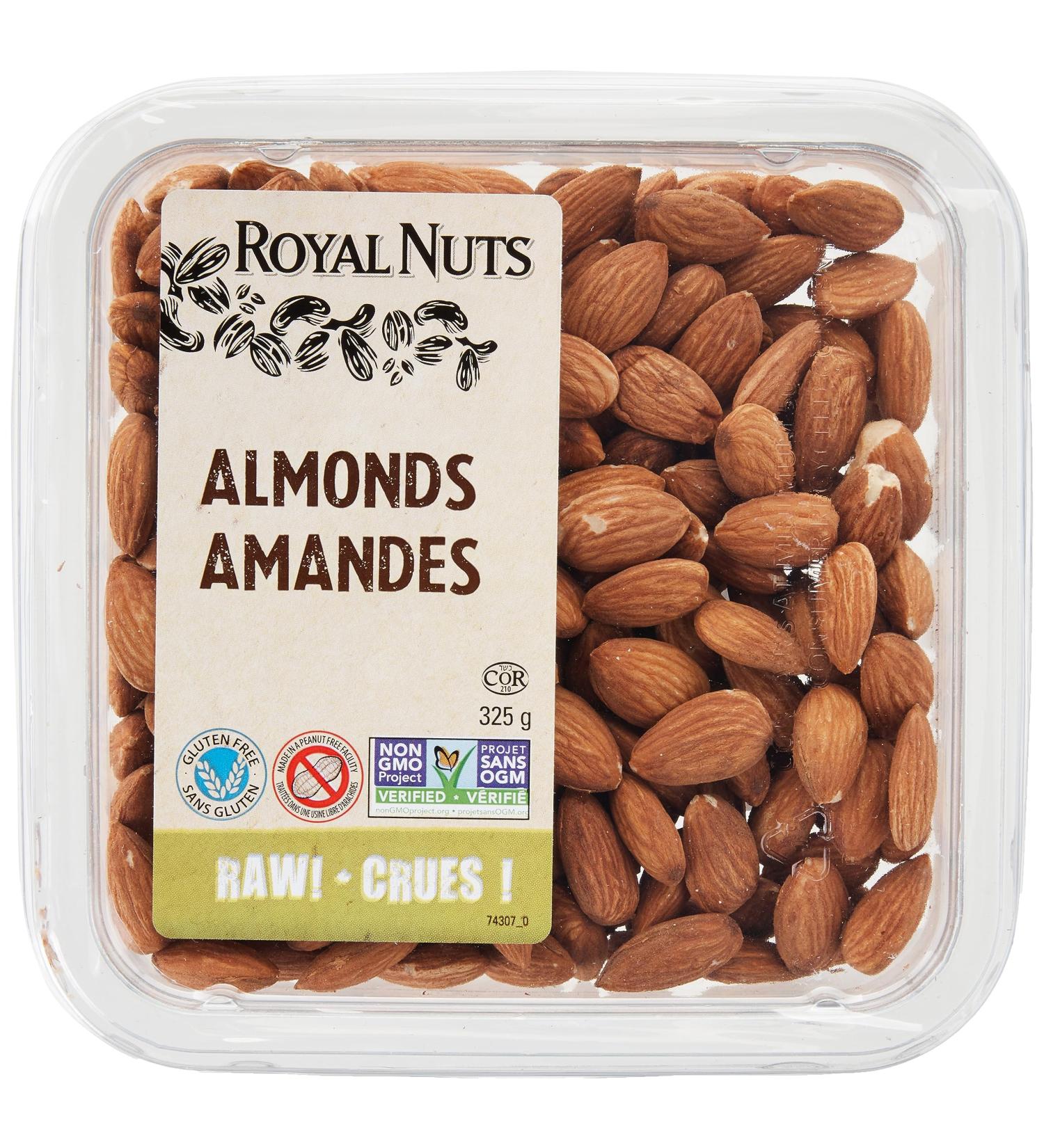 ROYAL NUTS Almonds Raw 325 Grams - Buy Online on GoSupps.com