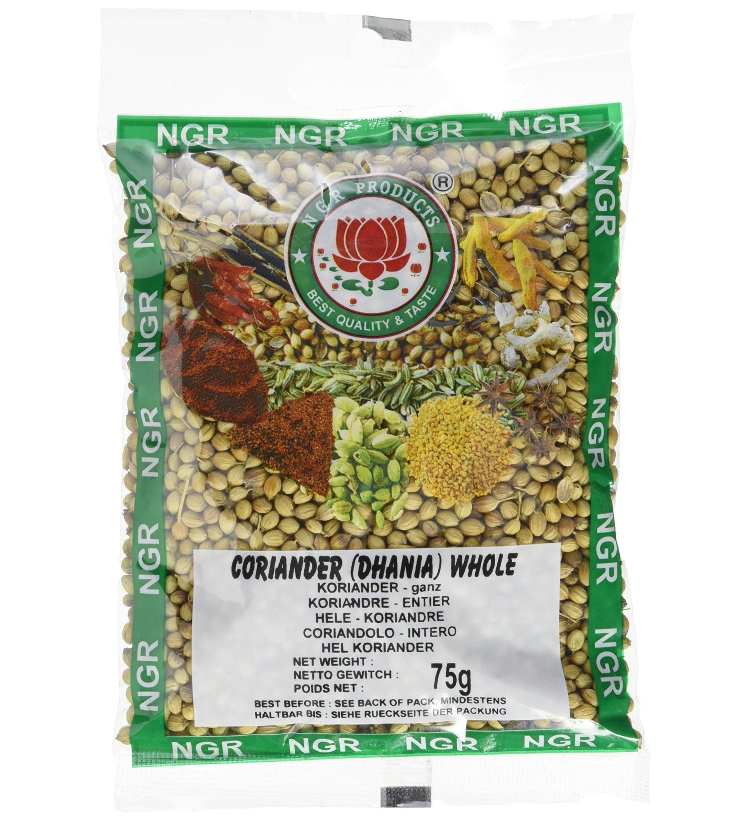 NGR Whole Coriander 75g - Buy 10 Pack | Premium Spice for International Shipping - Buy Online on GoSupps.com