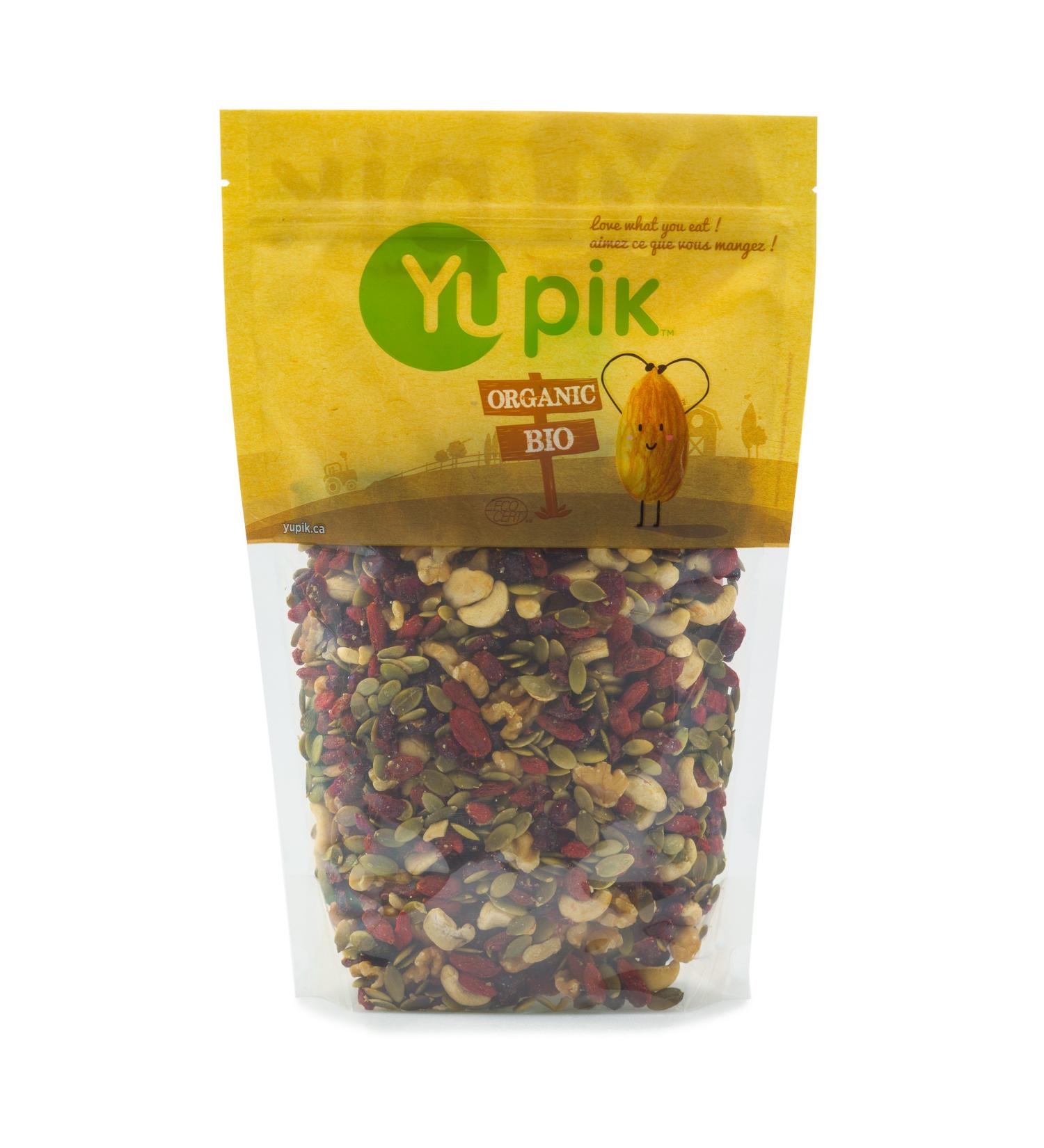 Yupik Organic Goji Sport Trail Mix 2.2 lb - Pumpkin Seeds, Cashews, Walnuts, Cranberries, Goji Berries | Pack of 1 - Buy Online on GoSupps.com