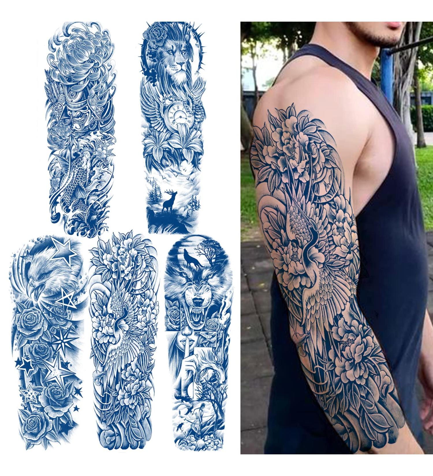 Aresvns Realistic Sleeve Tattoo - Waterproof & Long-Lasting - Christmas Gift - Buy Online on GoSupps.com
