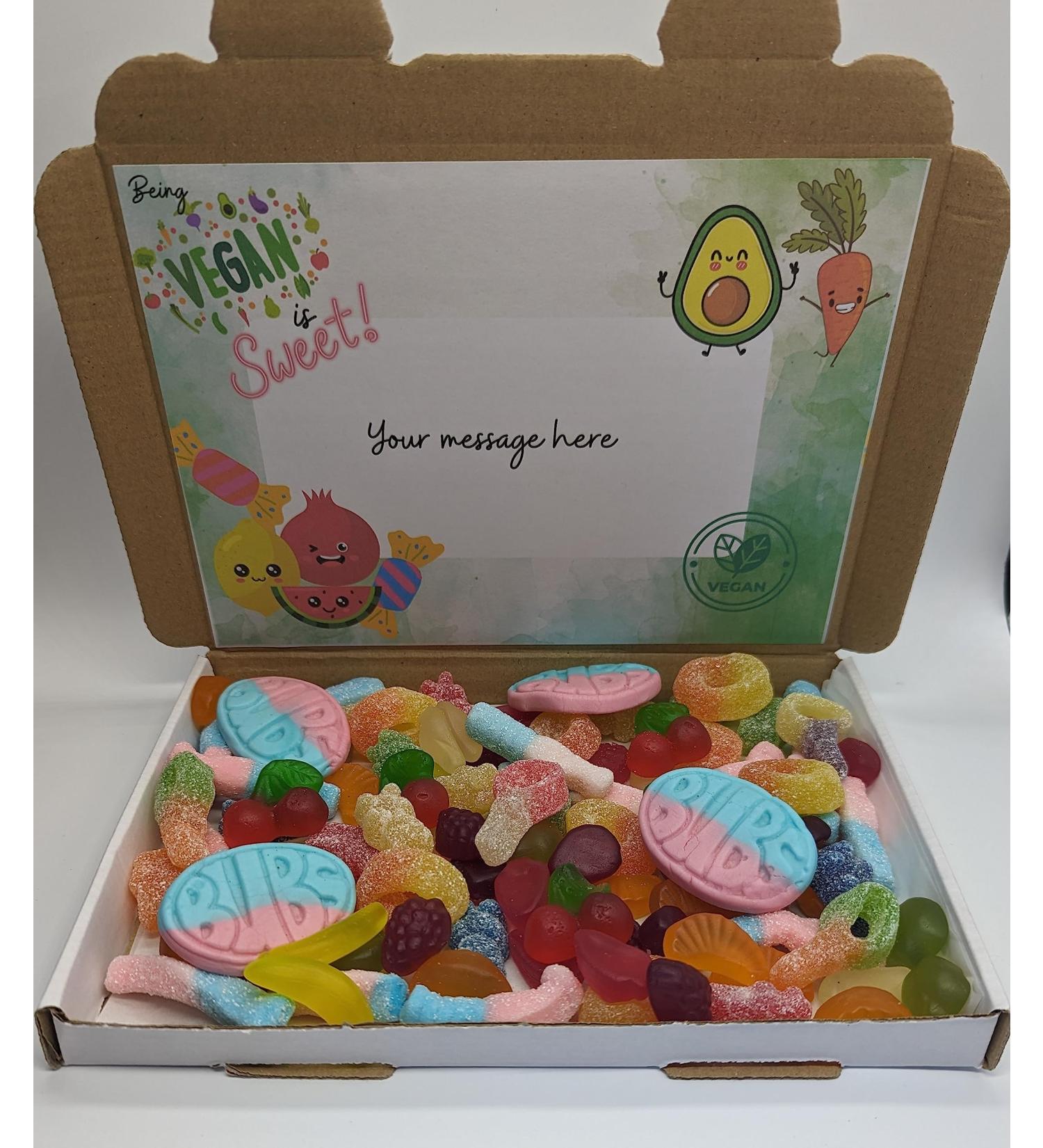 Personalised vegan sweet box | Vegan sweets | Vegan sweet box | Vegan gift | Vegan letterbox gift| Vegan| Bubs vegan mix