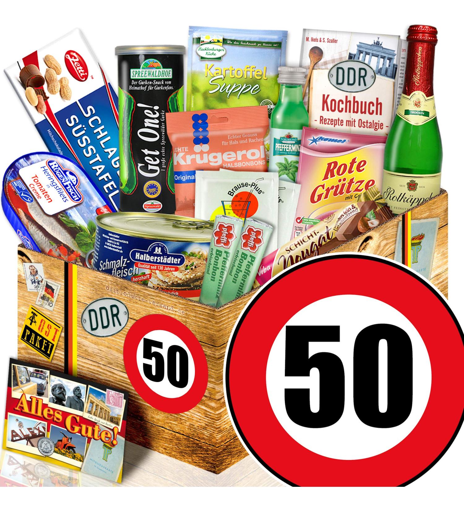 DDR Package Gift Set for 50th Birthday | Speciality Box for Him - Unique International Shipping - Buy Online on GoSupps.com