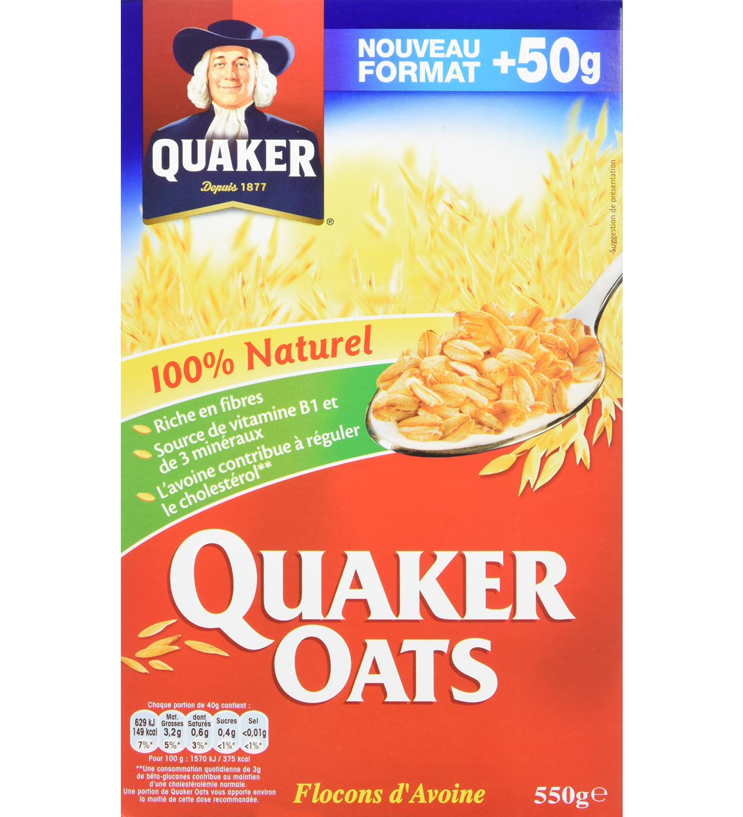 Quaker Classic Oat Cereal 550g - Pack of 4 - Buy Online on GoSupps.com