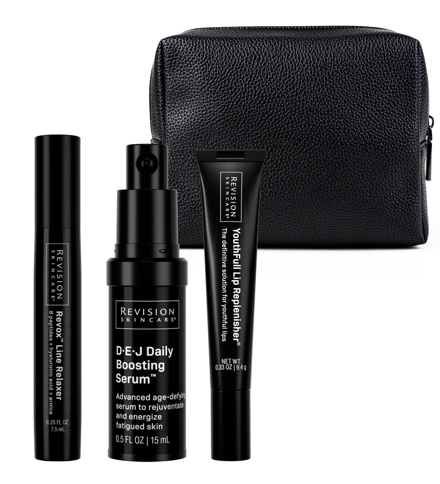 Revision Skincare Injection Perfection Regimen Enhances Neurotoxin & Filler Results Reduces Fine Lines & Wrinkles Boosts Skin Firmness & Radiance Hydrates Lips 3-Step Anti-Aging Treatment - Buy Online on GoSupps.com