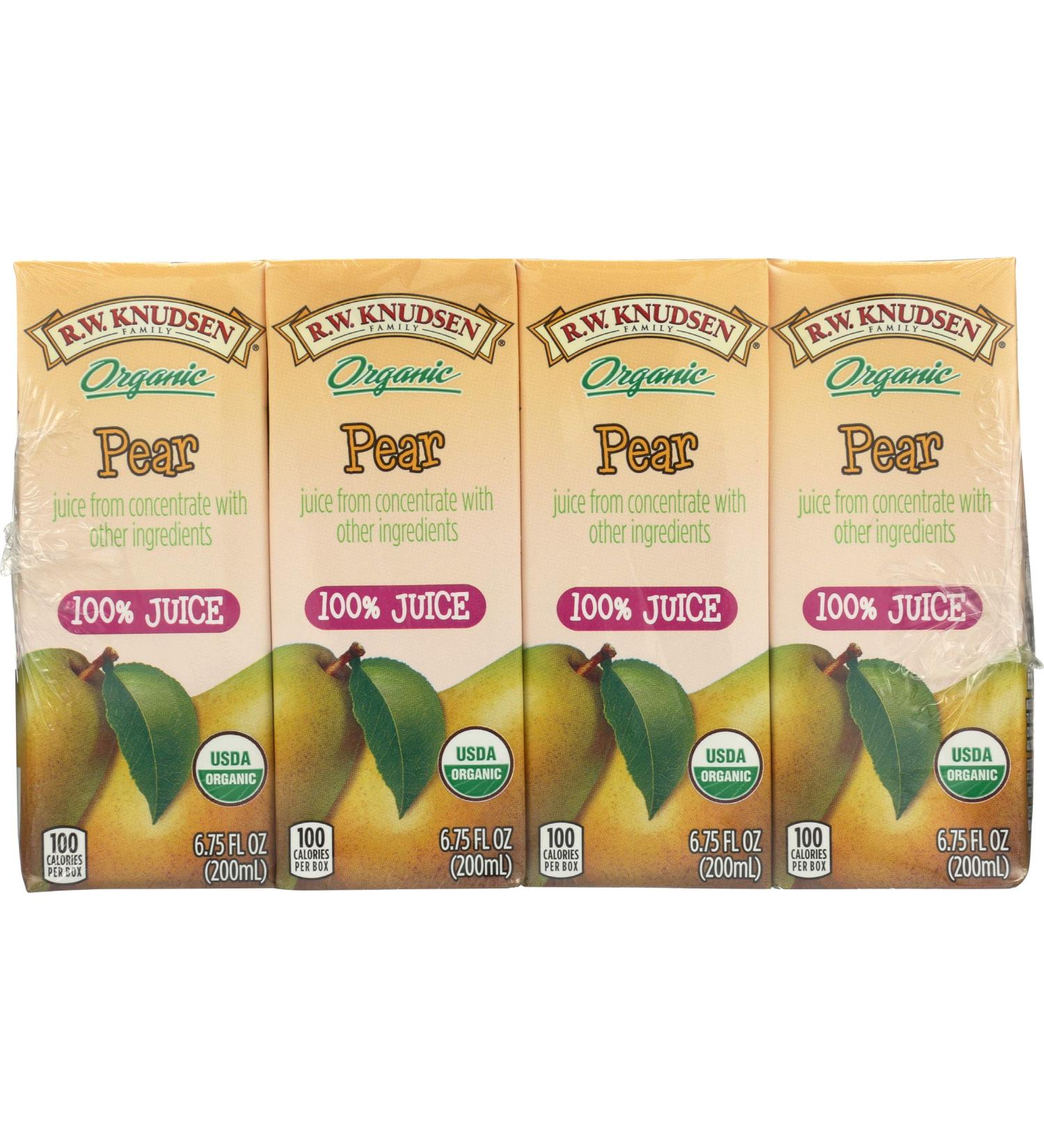 Knudsen Pear Juice 4-Pack - Refreshing Natural Flavor for Healthy Living - Buy Online on GoSupps.com