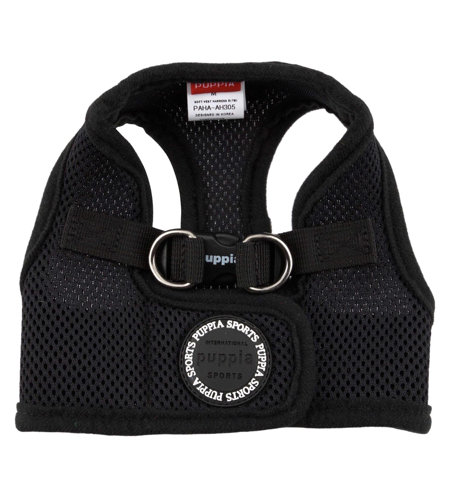 Buy Puppia Dog Harness for Small & Medium Dogs - Soft Vest & Puppy Dish - Atani Train Harness in Black - International Shipping - Buy Online on GoSupps.com