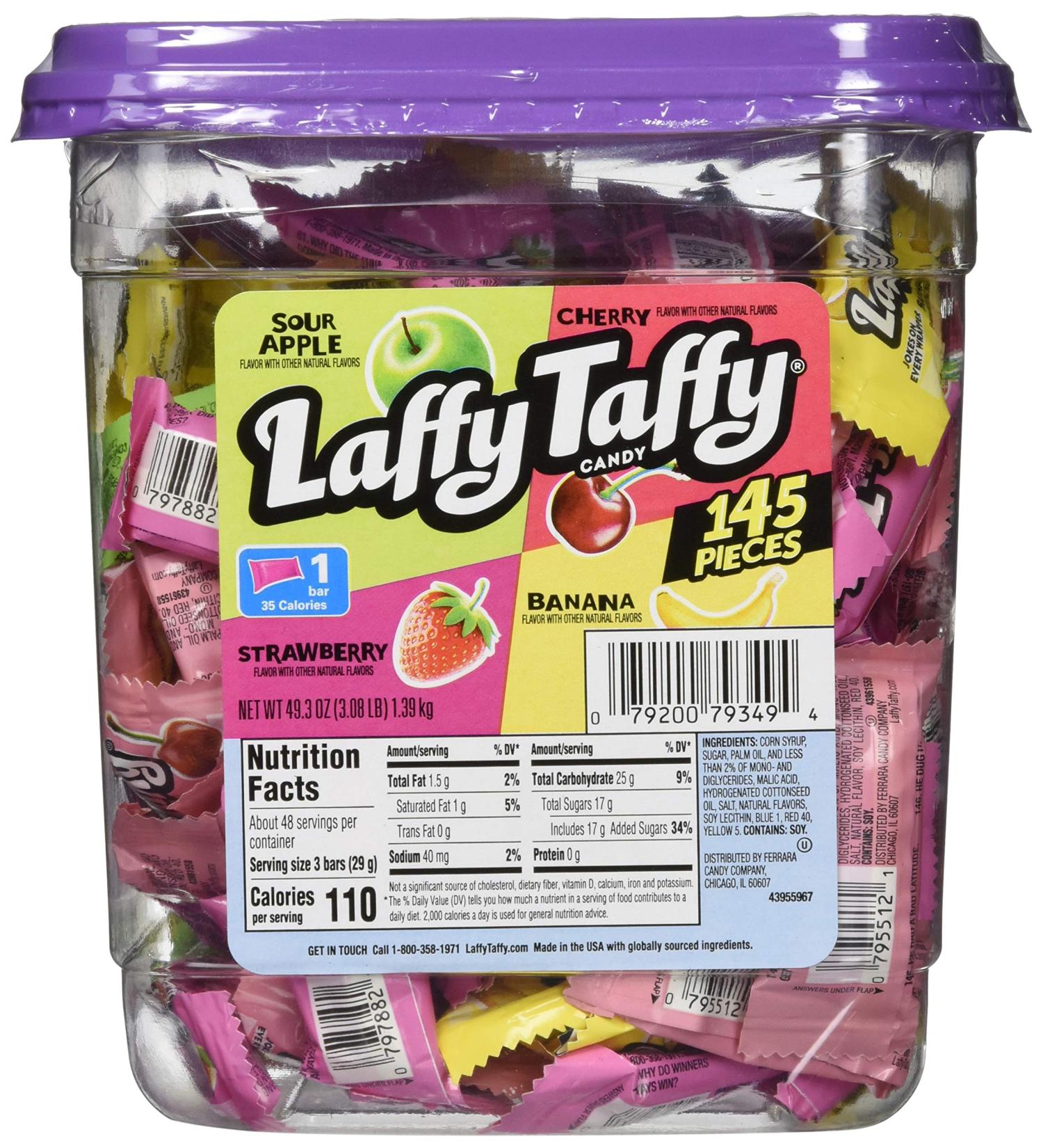 Laffy Taffy Assorted Taffy Chews - 145 Count Pack - Chewy Candy Mix - Buy Online on GoSupps.com