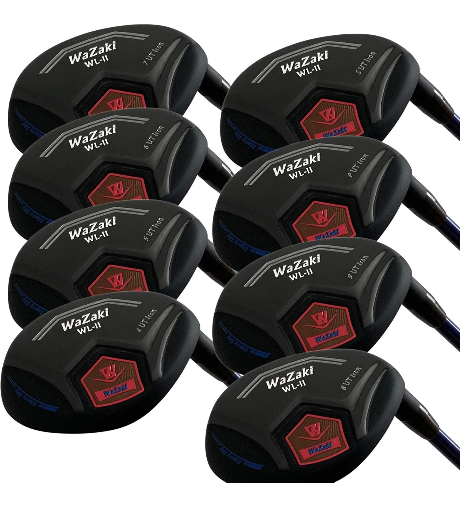 Japan WaZaki Hybrid Utility Iron Set - 4-P,SW Black,65g PRO Graphite 0.5" Plu - Black - Right - Buy Online on GoSupps.com