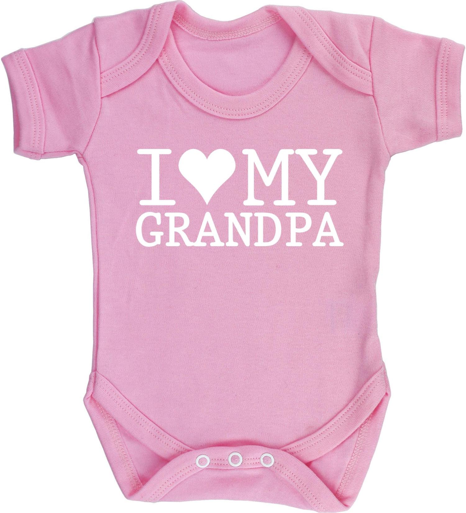 Hippowarehouse I Love My Grandpa Baby Vest Bodysuit | Short Sleeve for Boys and Girls - Buy Online on GoSupps.com