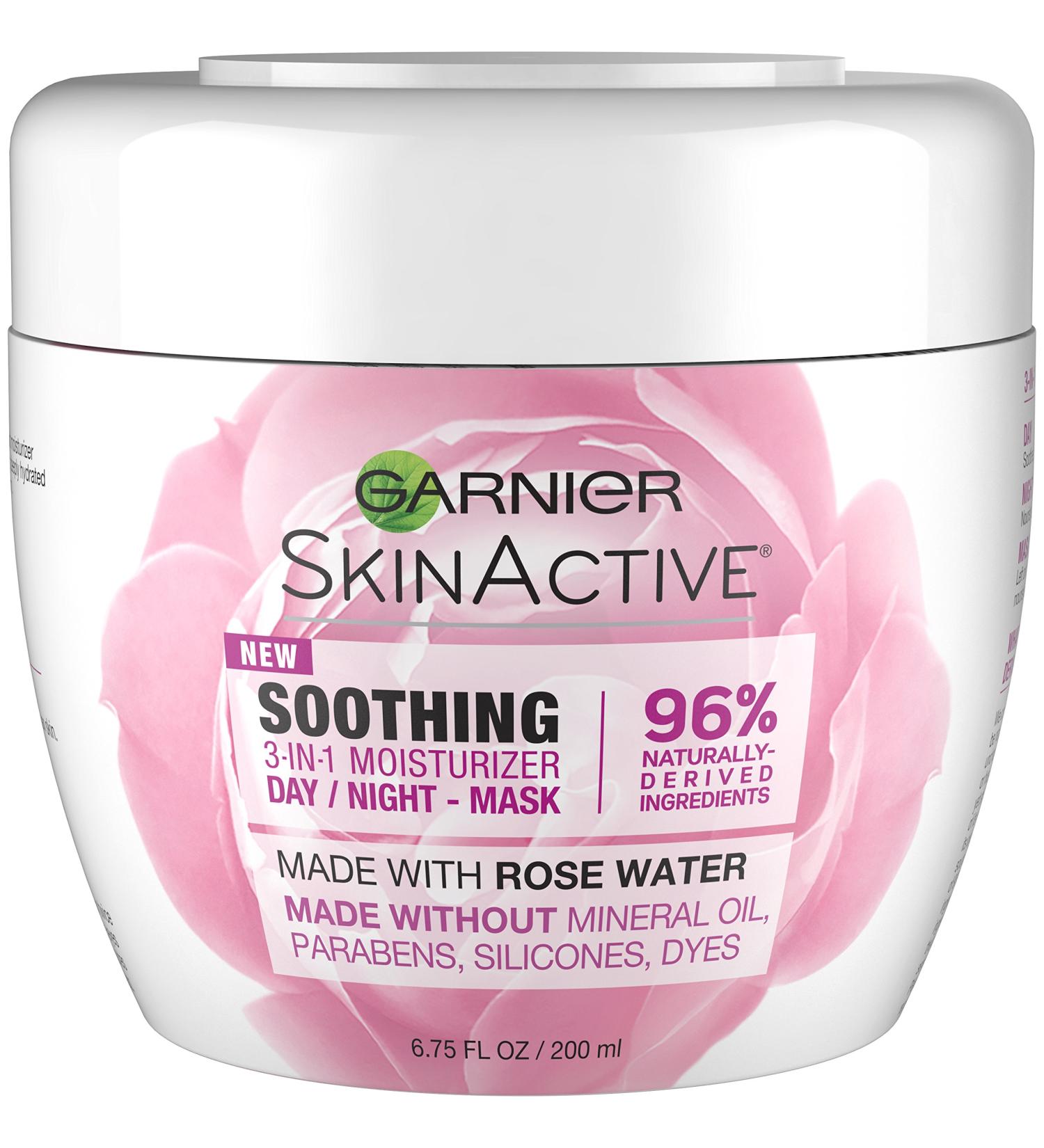 Garnier SkinActive Soothing 3-in-1 Moisturizer with Rose Water - 6.75 fl oz (200 ml) - Buy Online on GoSupps.com