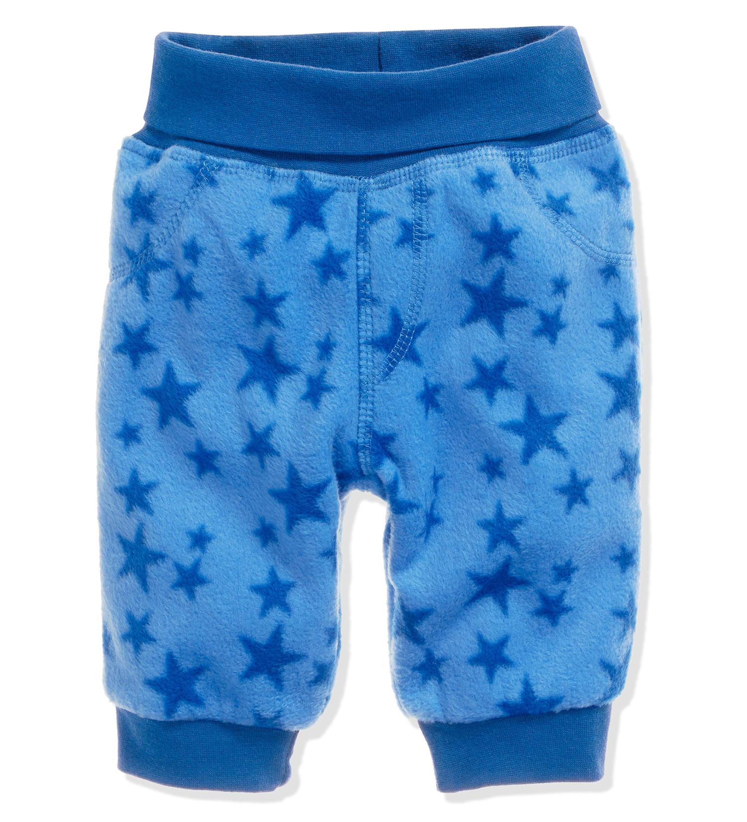 Playshoes Unisex Kid's Fleece-Pumphose Baby Pants 86 Blue Stars