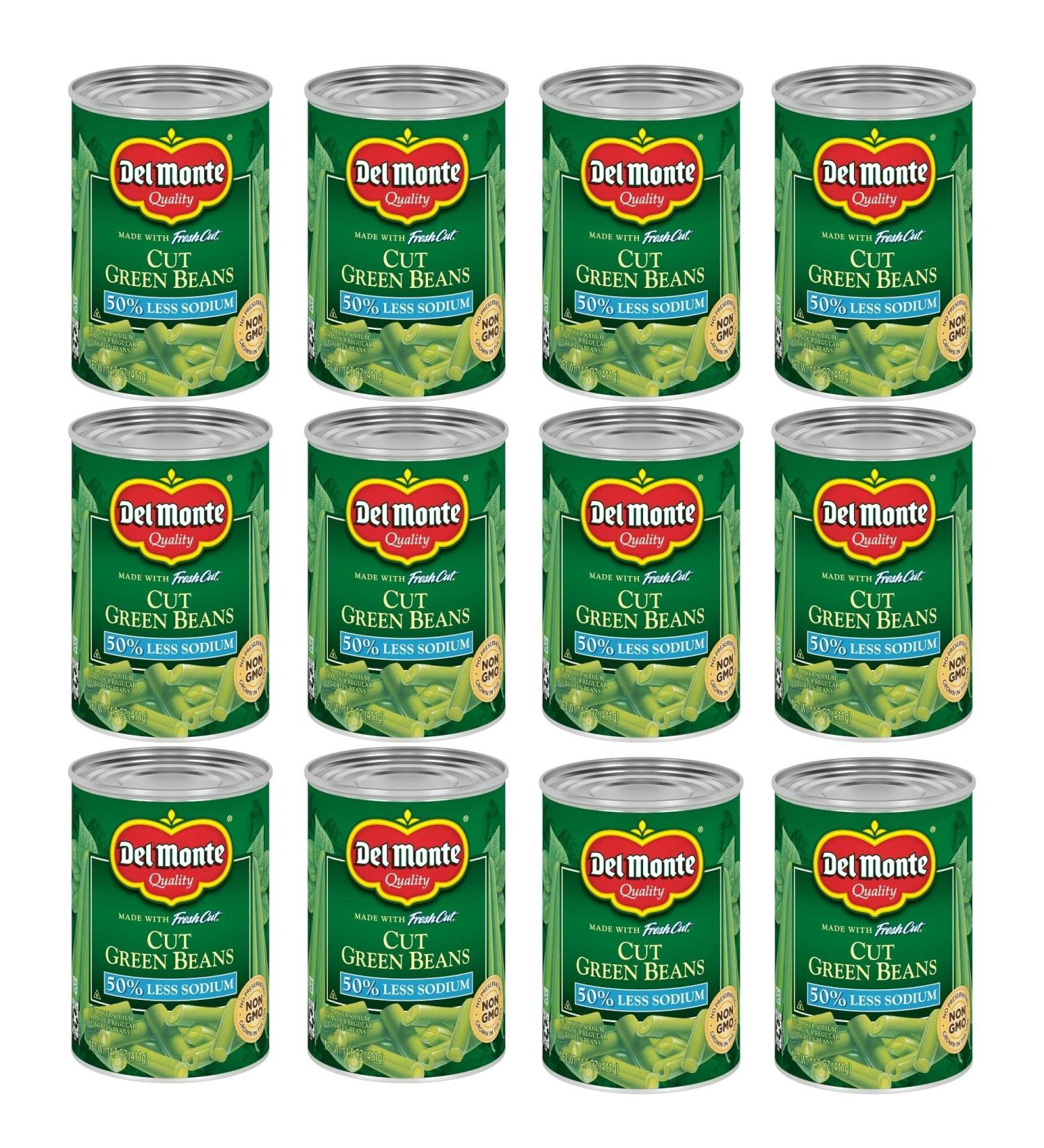 Del Monte Low Sodium Blue Lake Cut Green Beans 14.5oz (Pack of 12) - Buy Online on GoSupps.com