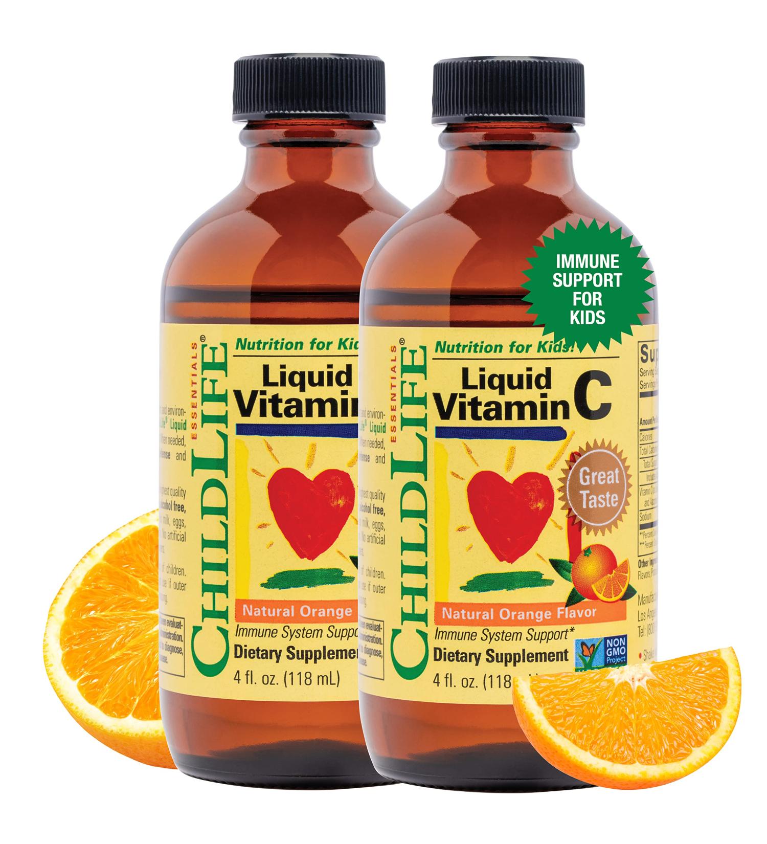 ChildLife Essentials Liquid Vitamin C - Immune Support & Antioxidant Boost - 4 Fl Oz (Pack of 2) - Buy Online on GoSupps.com