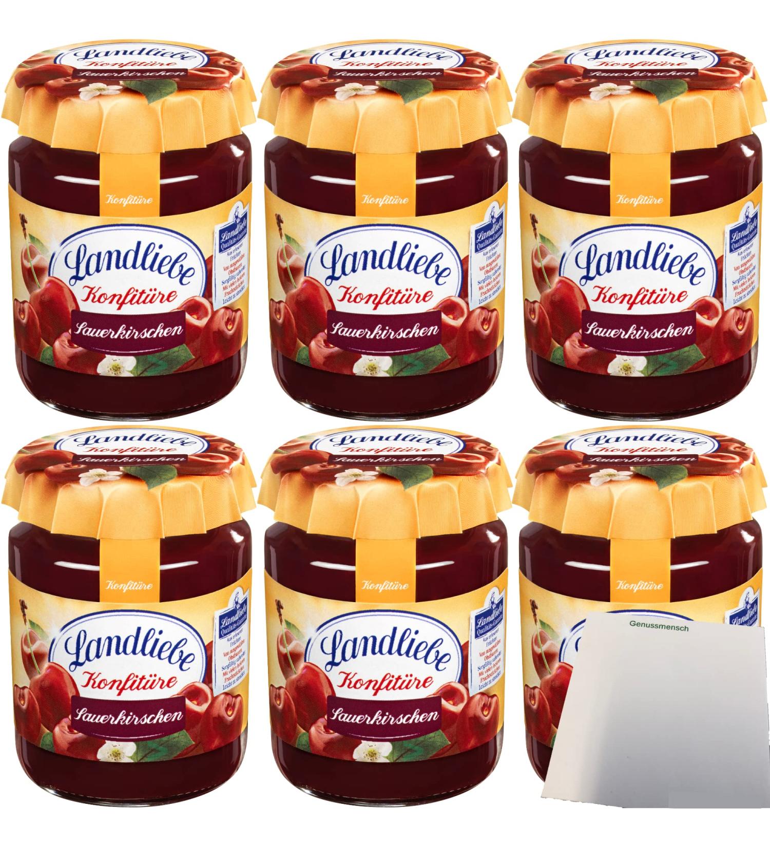 Buy Landliebe Sour Cherry Jam 6-Pack (6x200g Jars) - Premium International Shipping - Buy Online on GoSupps.com