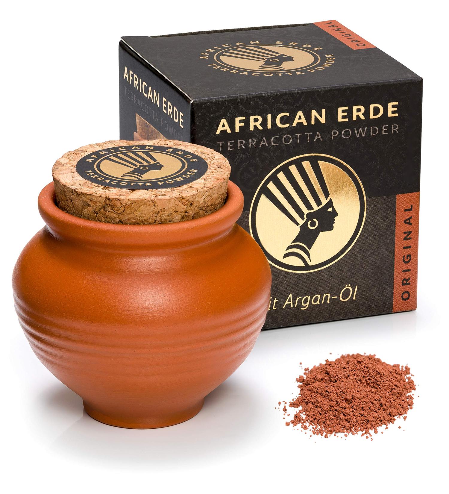 Buy African Earth Terracotta Powder ORIGINAL with Argan Oil - Shop Internationally for Quality Skincare - Buy Online on GoSupps.com