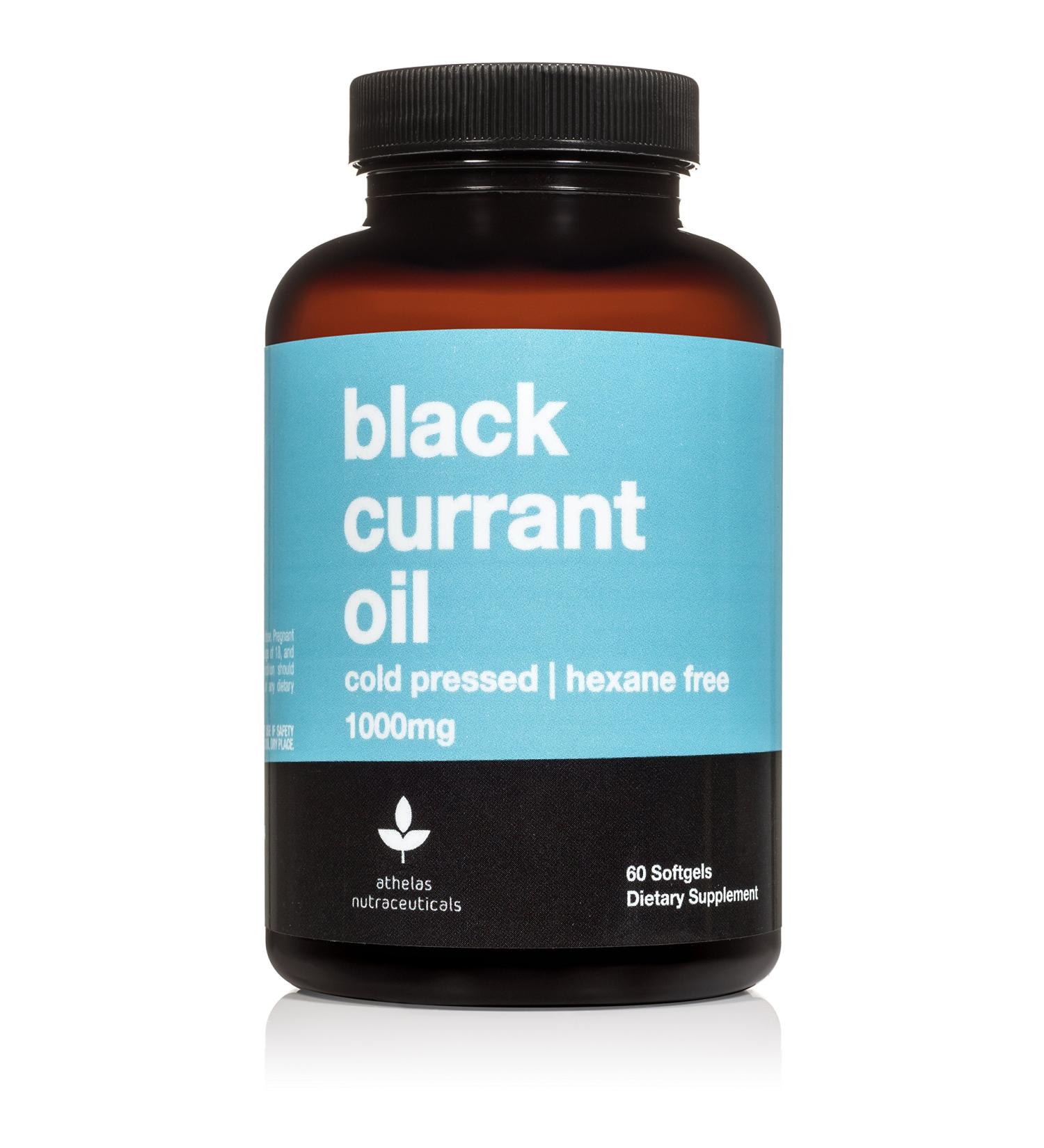 Black Currant Oil 1000mg - Cold Pressed, Hexane Free - High GLA for Healthy Hair, Skin, Nails - Menstrual Cycle Support - Premium Seed Softgel - Buy Online on GoSupps.com