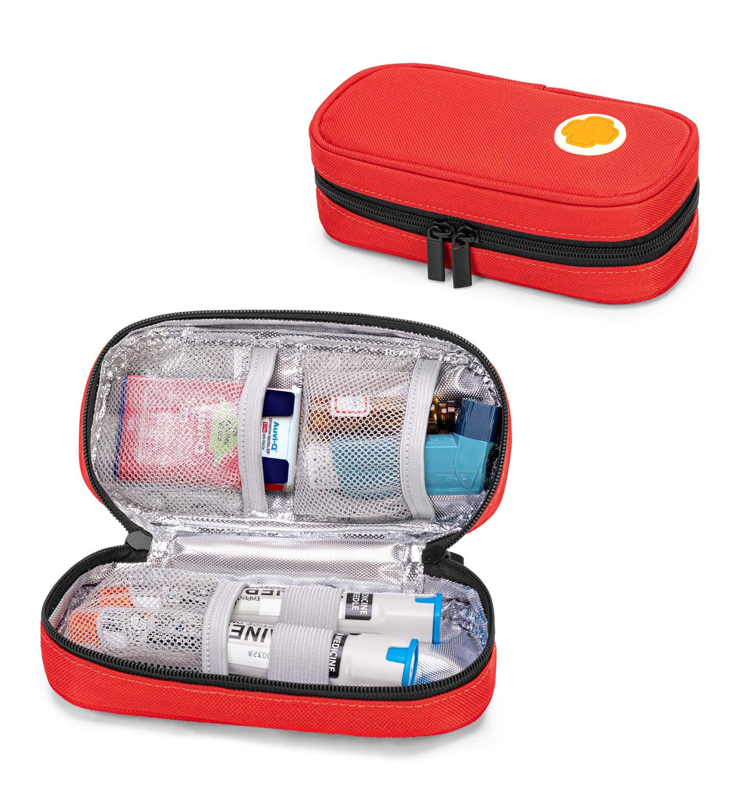 Curmio Red Cooling Bag for Insulin & Adrenaline - Travel Storage for AUVI-Q & EpiPen - Buy Online on GoSupps.com