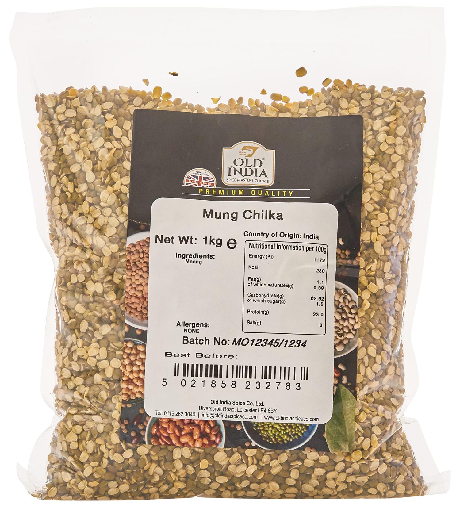 Old India Mung Chilka 1kg - Premium Quality Whole Green Gram for Cooking - Buy Online on GoSupps.com