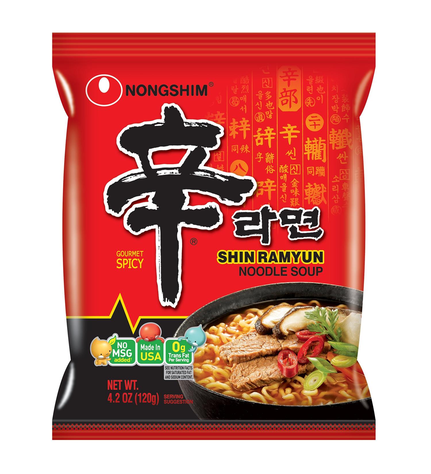 Nongshim Korean Famous Ramen Variety Selection ( ) (Shin Ramen, 4 Pack)