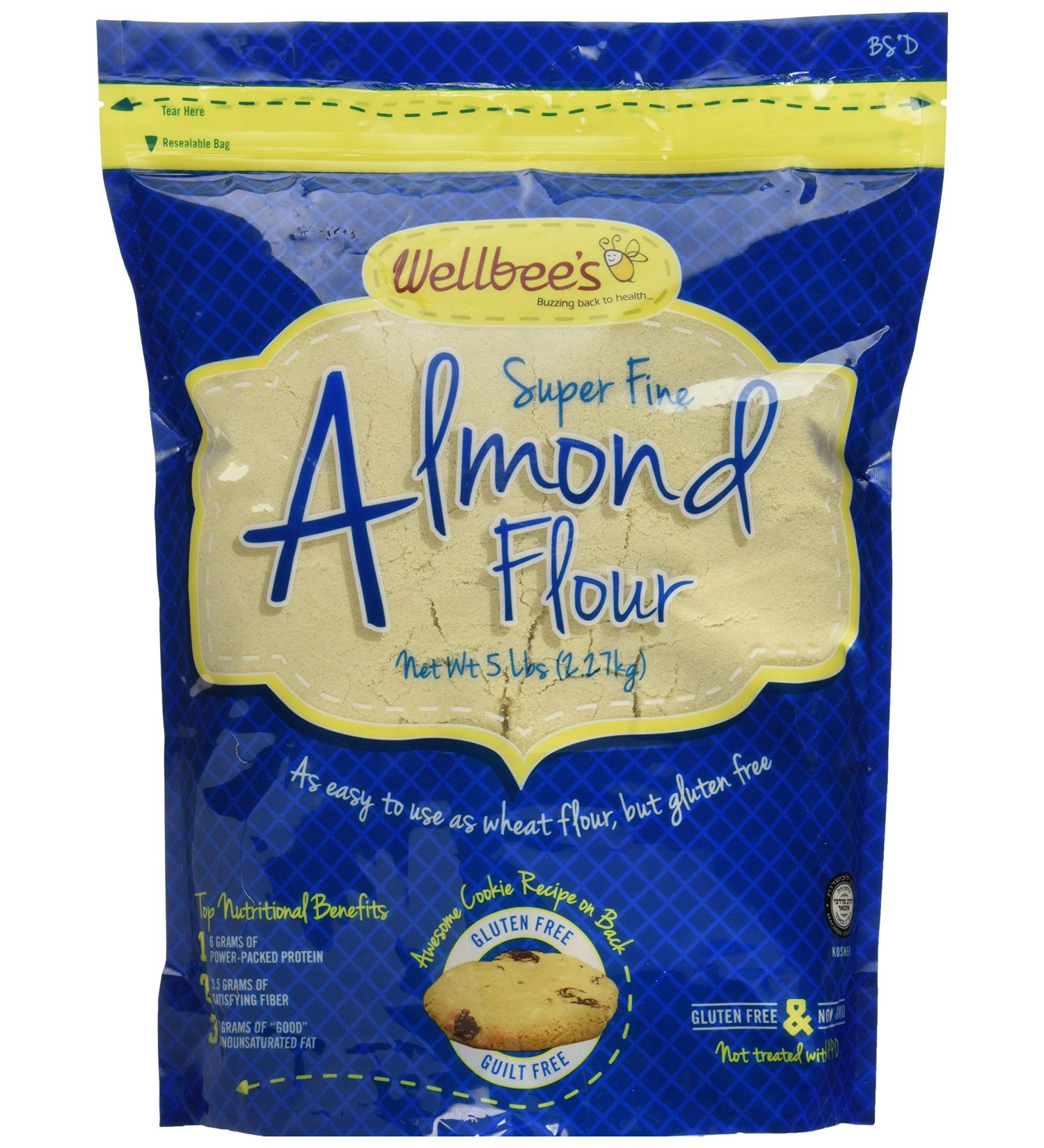 Wellbee's Blanched Almond Flour 5 lb - Finely Ground Almond Powder (Pack of 1) - Buy Online on GoSupps.com
