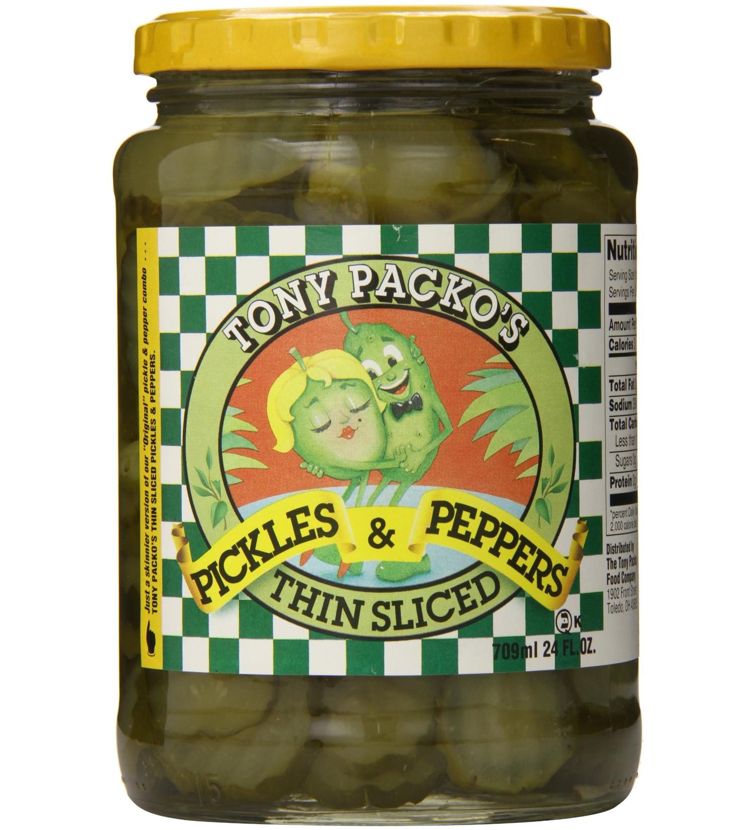 Tony Packo Thin Sliced Pickles and Peppers 24oz - Delicious Pickled Mix for Gourmet Tastes - Buy Online on GoSupps.com