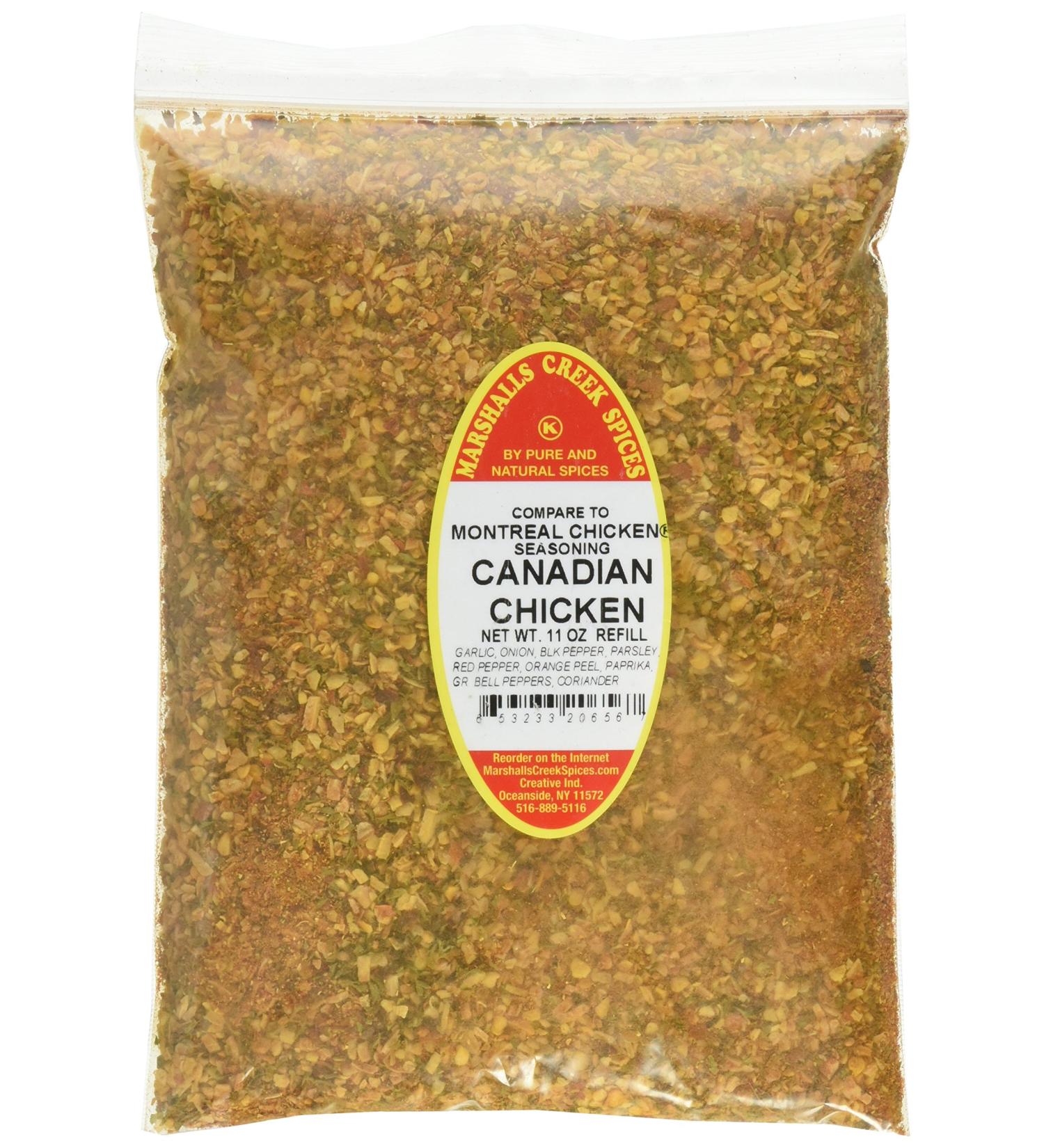 Marshalls Creek Spices Kosher Canadian Chicken No Salt Refill, 11 Ounce