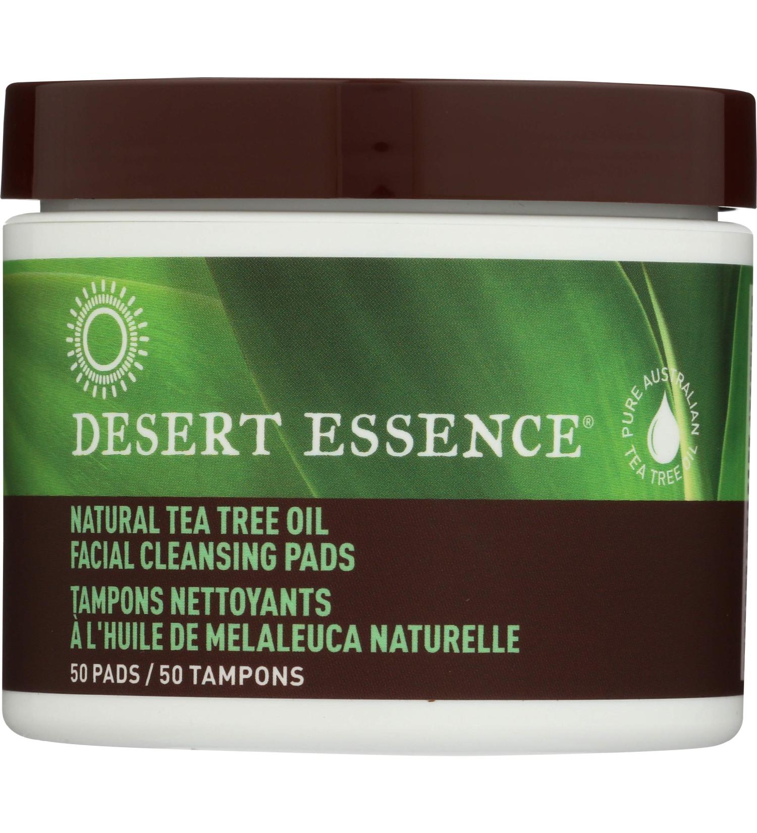 Natural Tea Tree Oil Facial Cleansing Pads - 50 Pads for Clear Skin | International Shipping Available - Buy Online on GoSupps.com