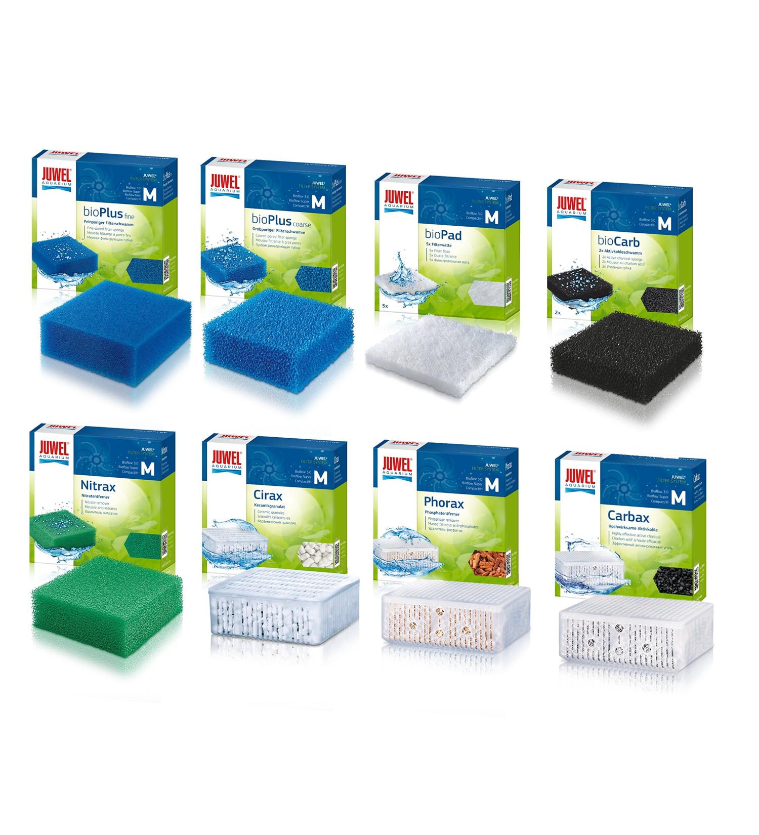 JUWEL Filter Media Set (8 Pieces) for Bioflow 3.0 & Compact M - International Shipping Available - Buy Online on GoSupps.com